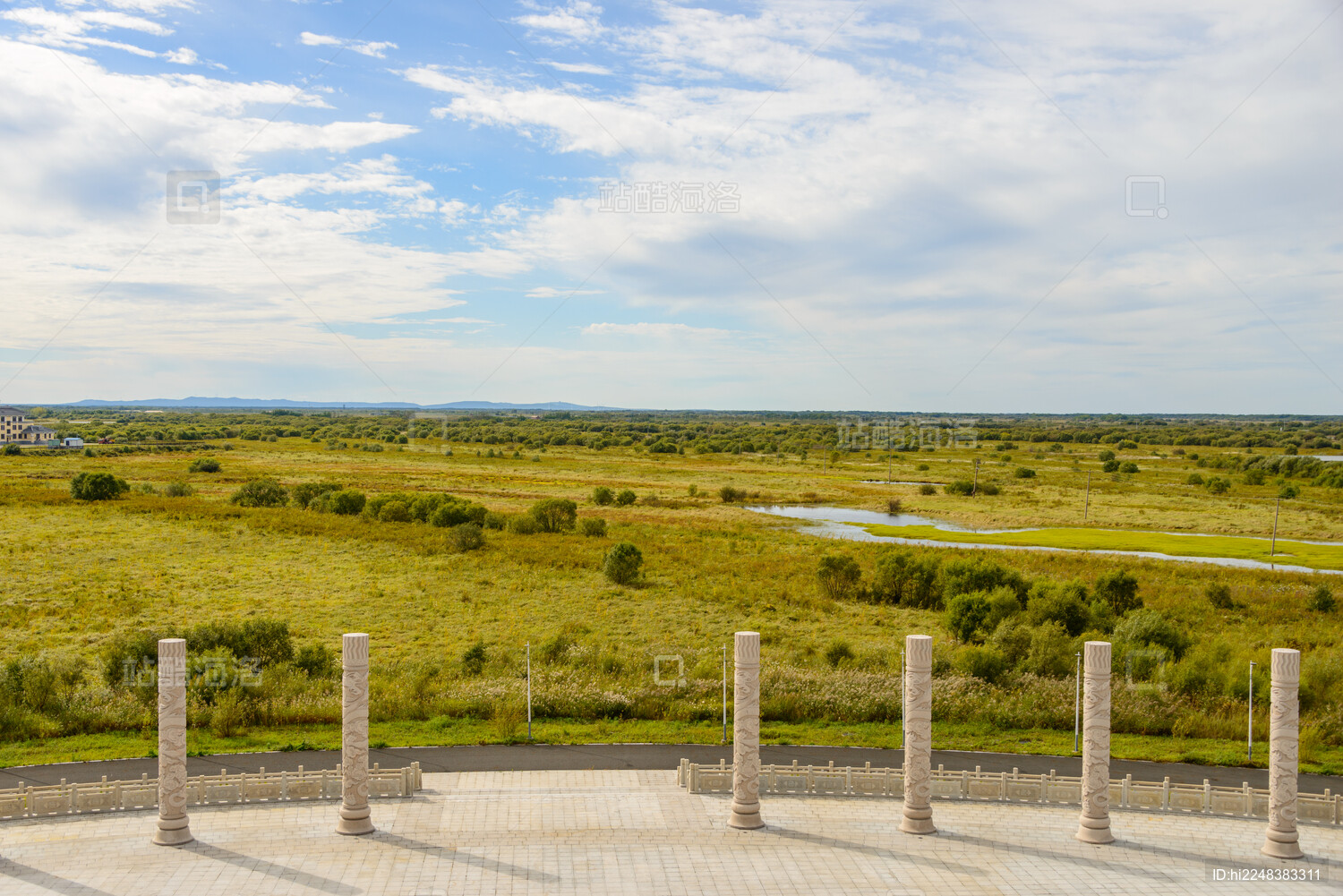 黑龙江省抚远市黑瞎子岛东极宝塔四周的湿地