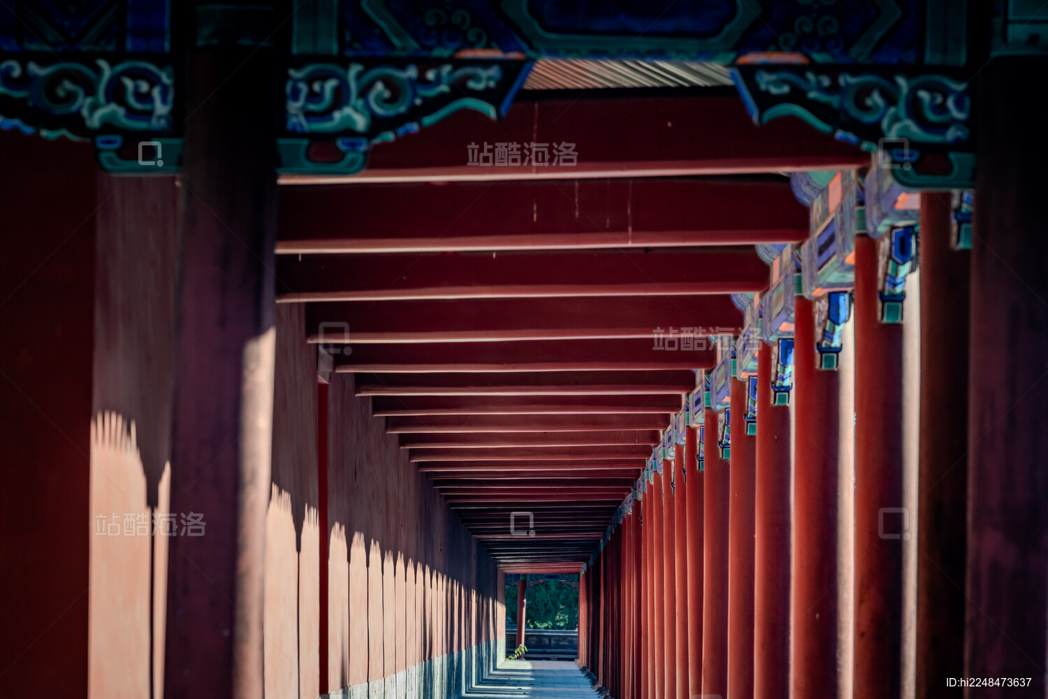 北京天坛公园斋宫长廊