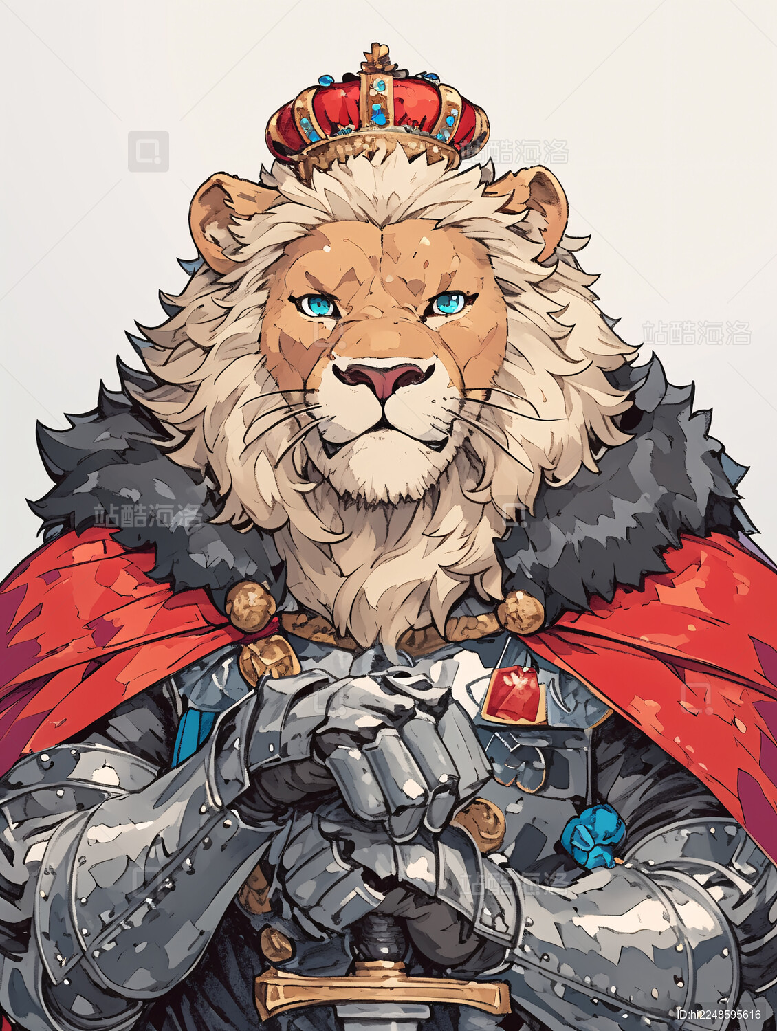 拟人化的狮子卡通形象设计