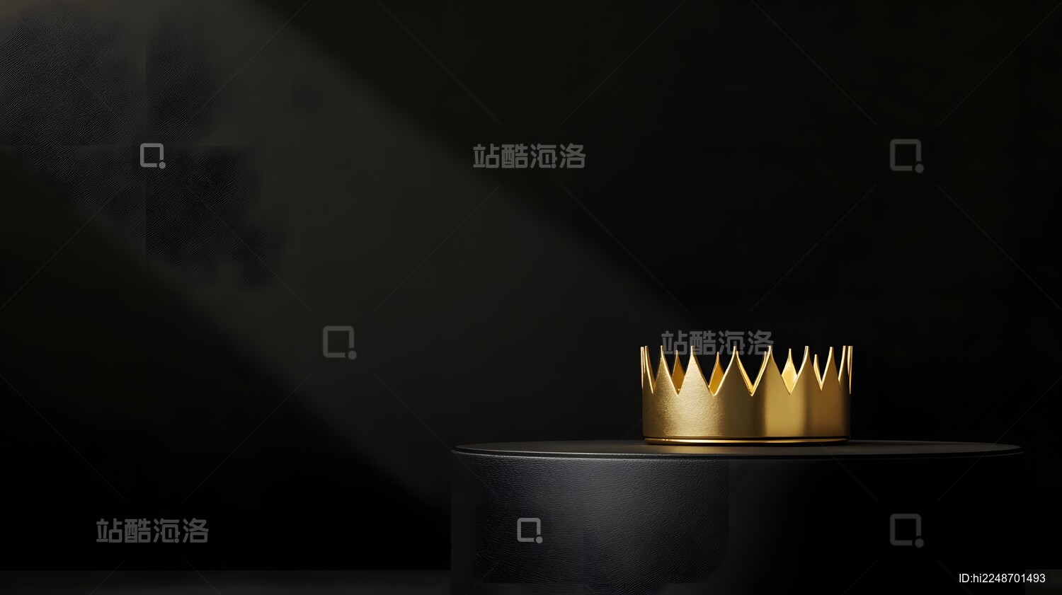 黄金皇冠的三维渲染场景设计