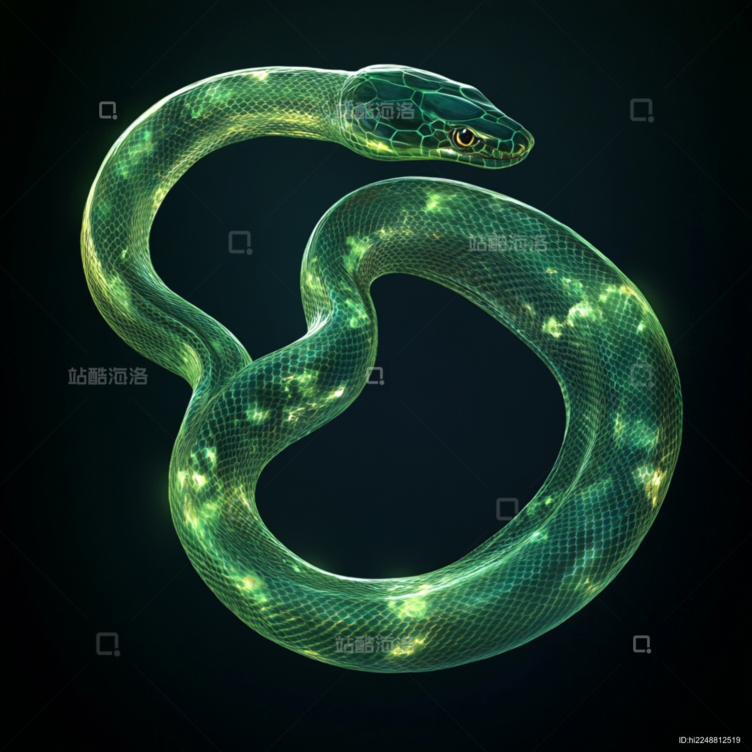 灵动缠绕的蛇之生态壁纸与插画艺术