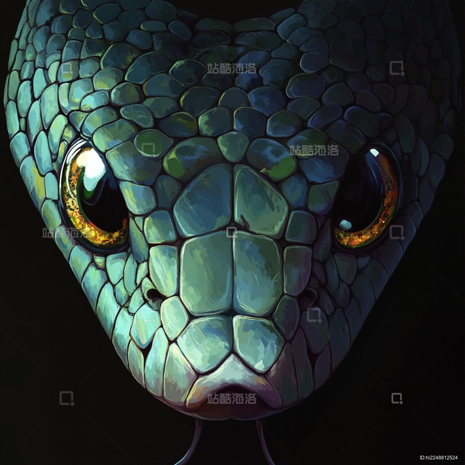 灵动缠绕的蛇之生态壁纸与插画艺术