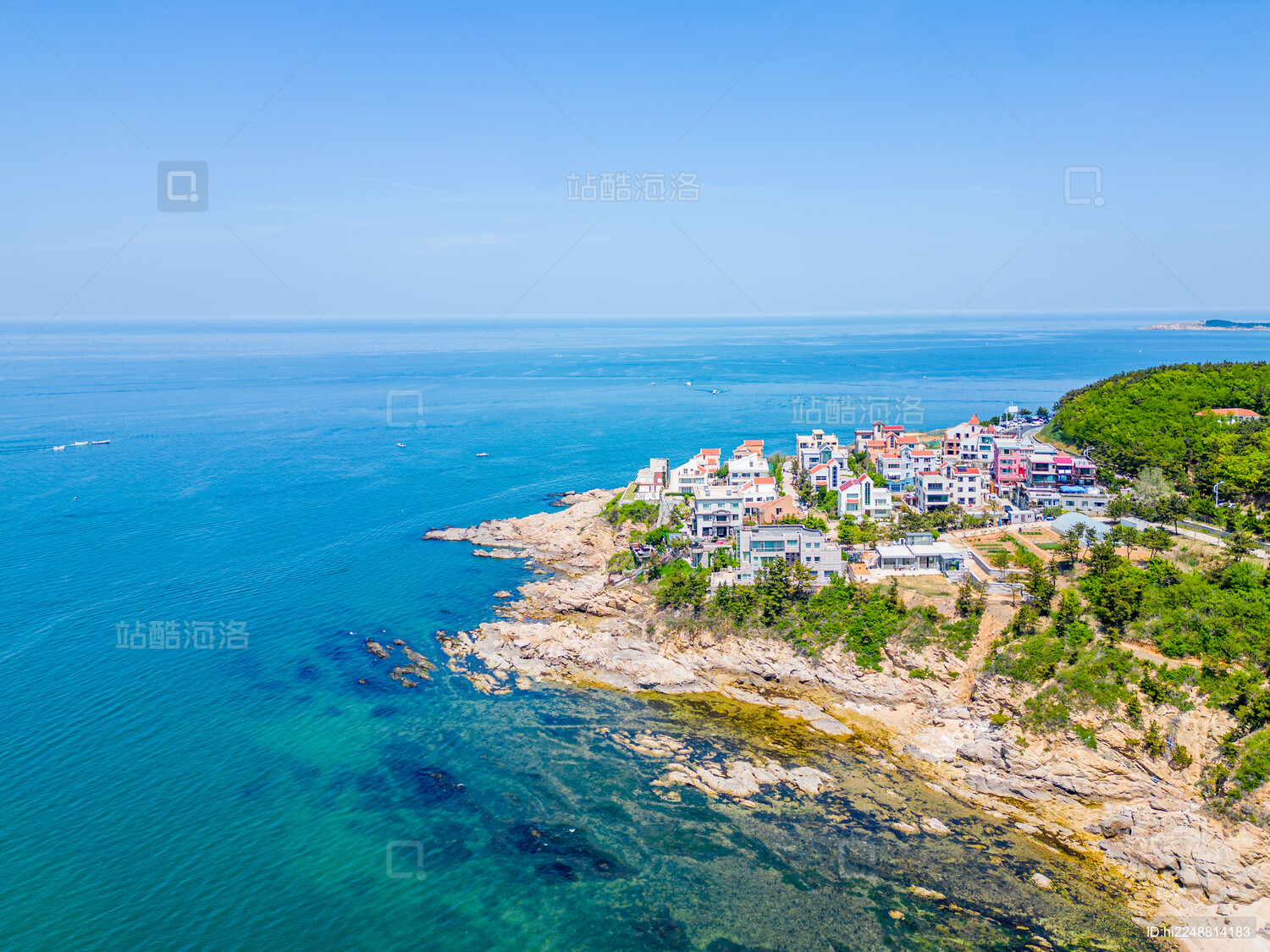 山东威海地标旅游景点航拍