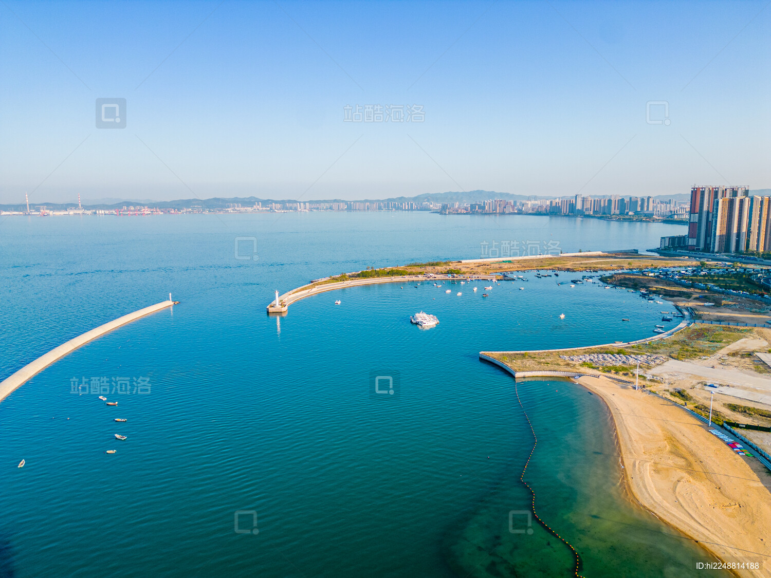 山东威海地标旅游景点航拍