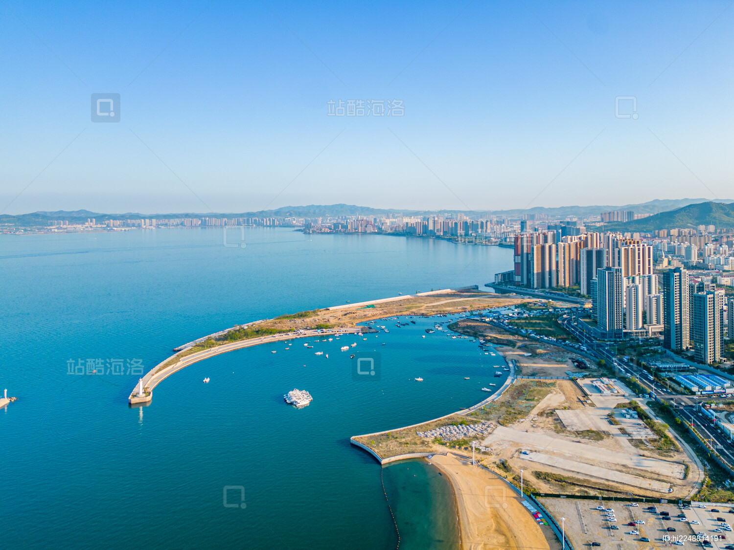 山东威海地标旅游景点航拍