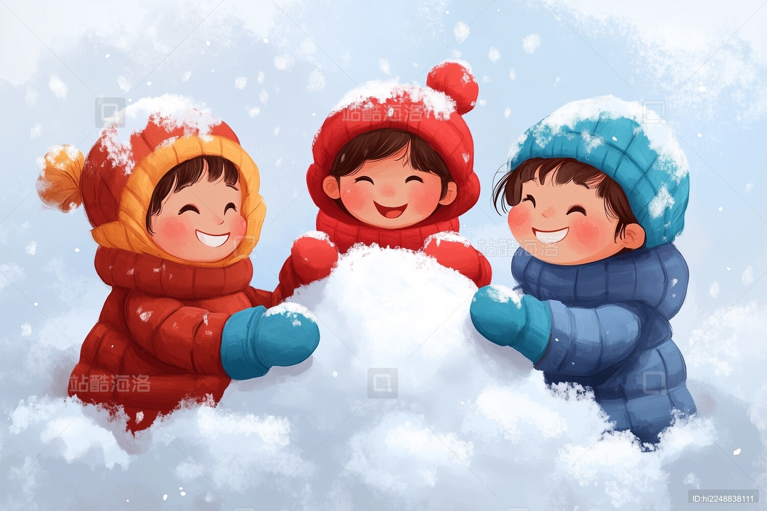 一起来堆雪城堡