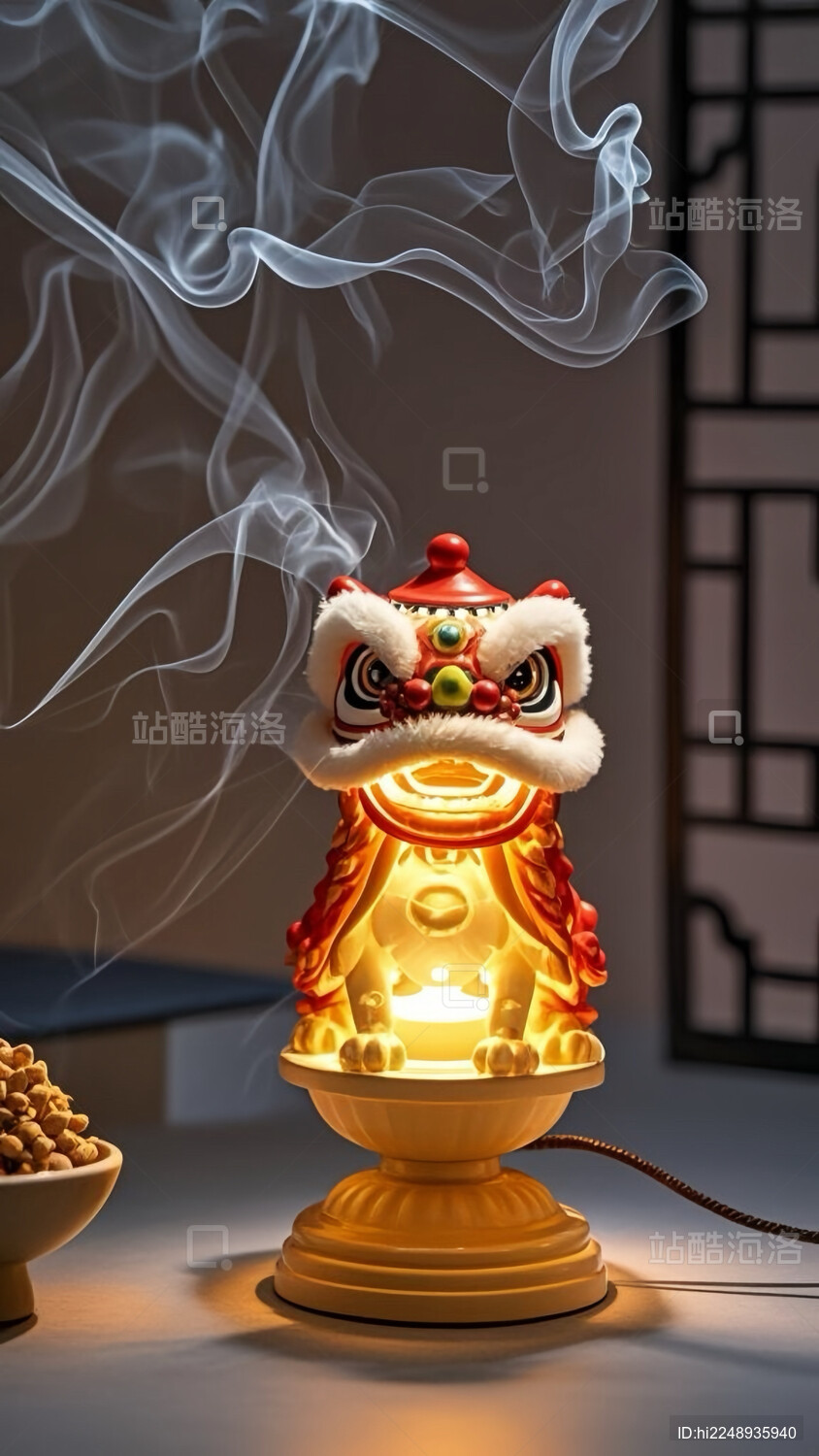 舞狮造型的香薰装饰物