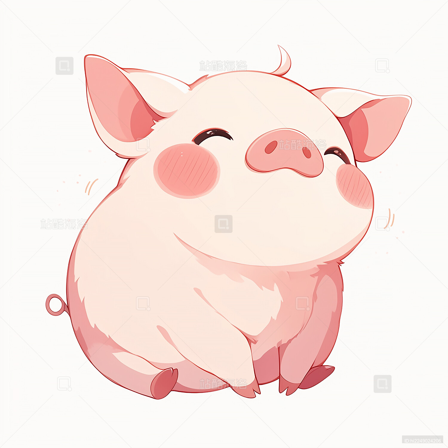 卡通可爱动物小猪