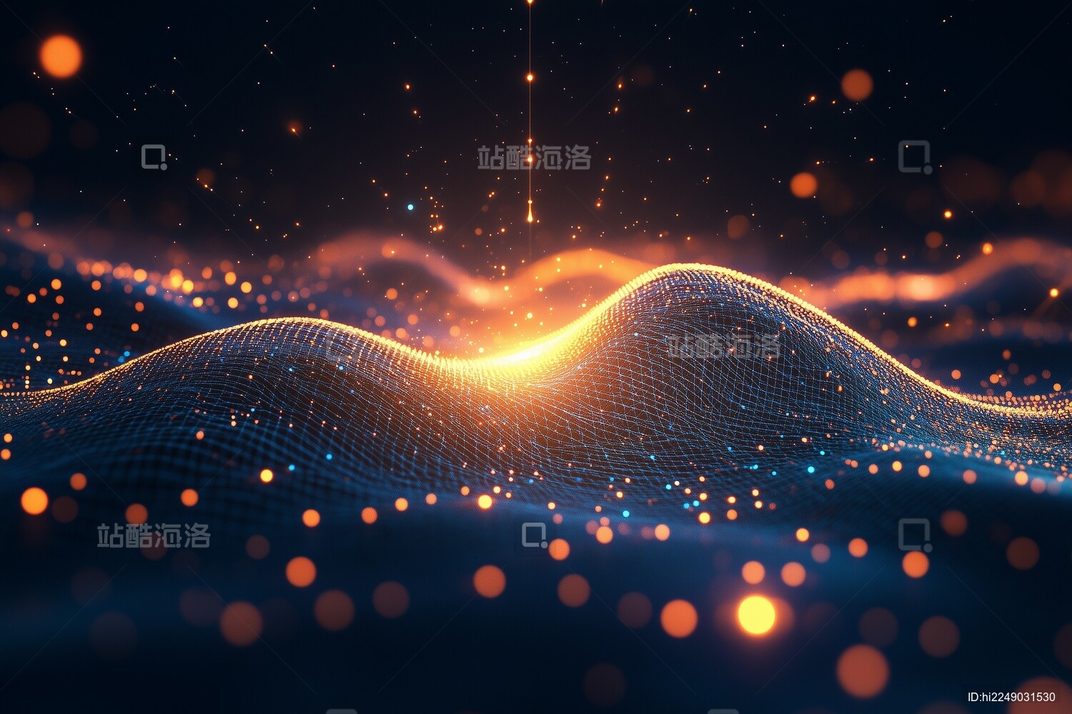 未来感数据传输数据流神经网络引擎概念图