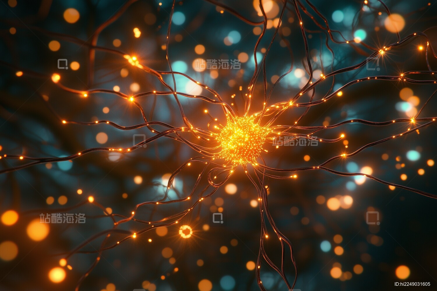 未来感数据传输数据流神经网络引擎概念图