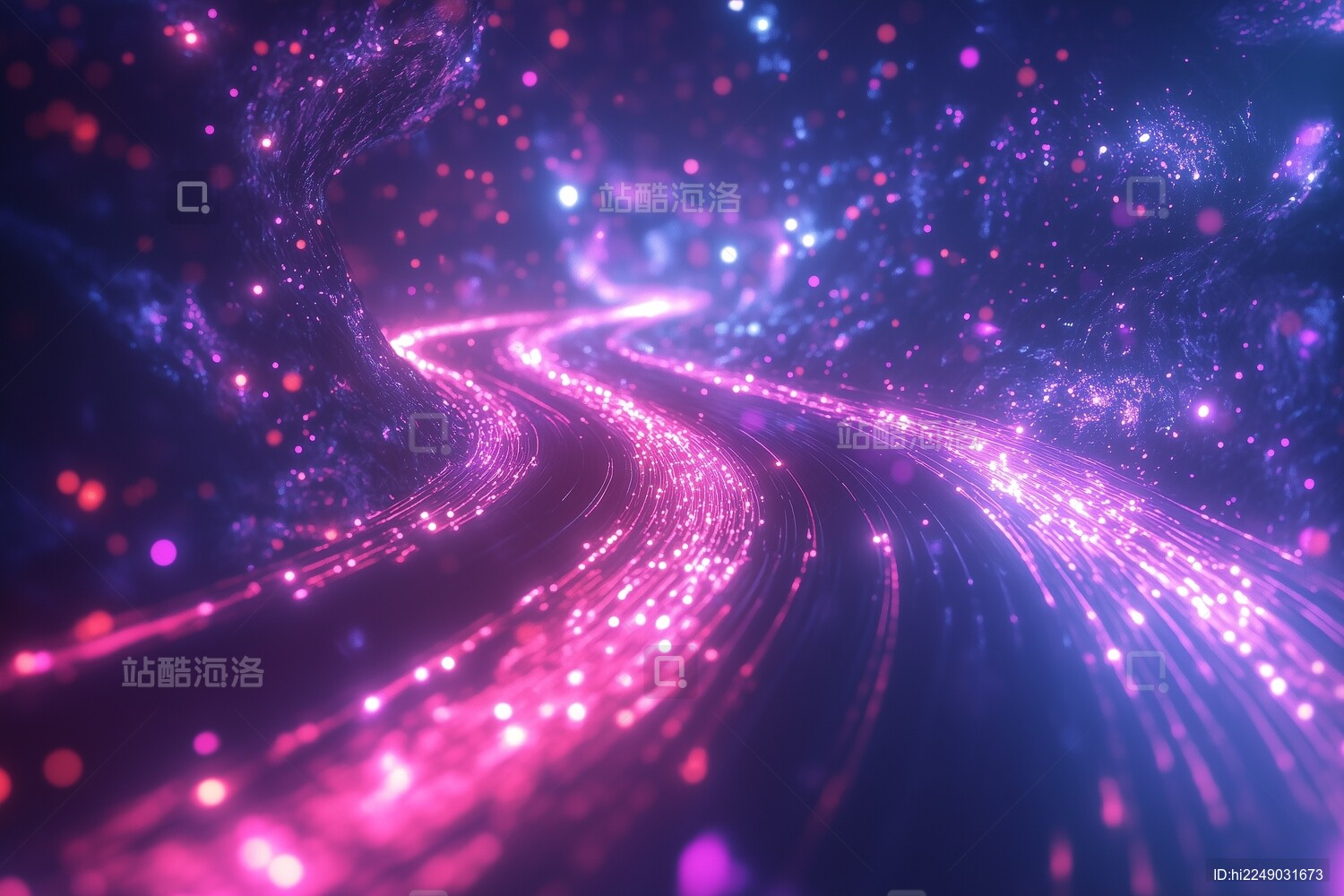 未来感数据传输数据流神经网络引擎概念图