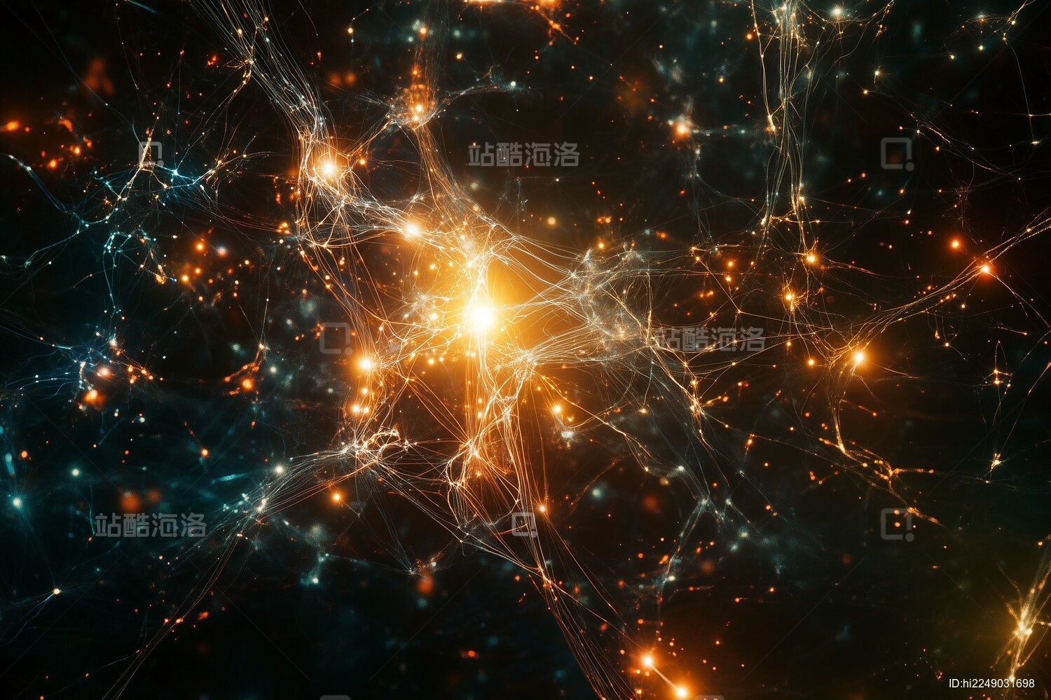 未来感数据传输数据流神经网络引擎概念图