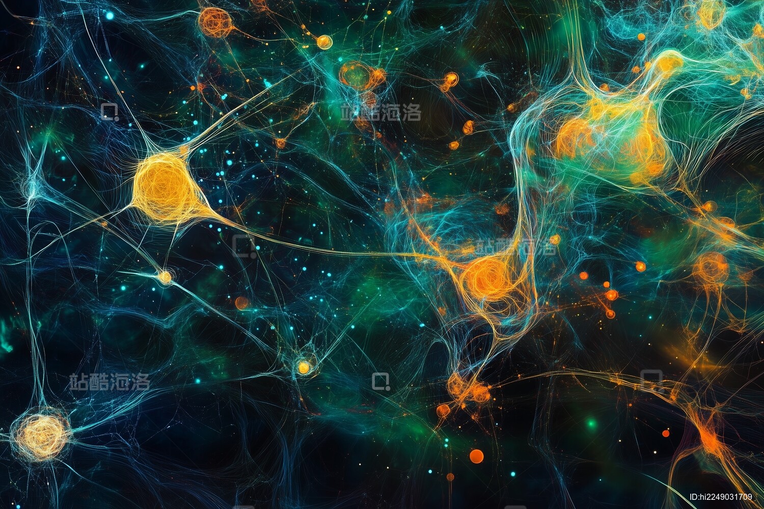 未来感数据传输数据流神经网络引擎概念图