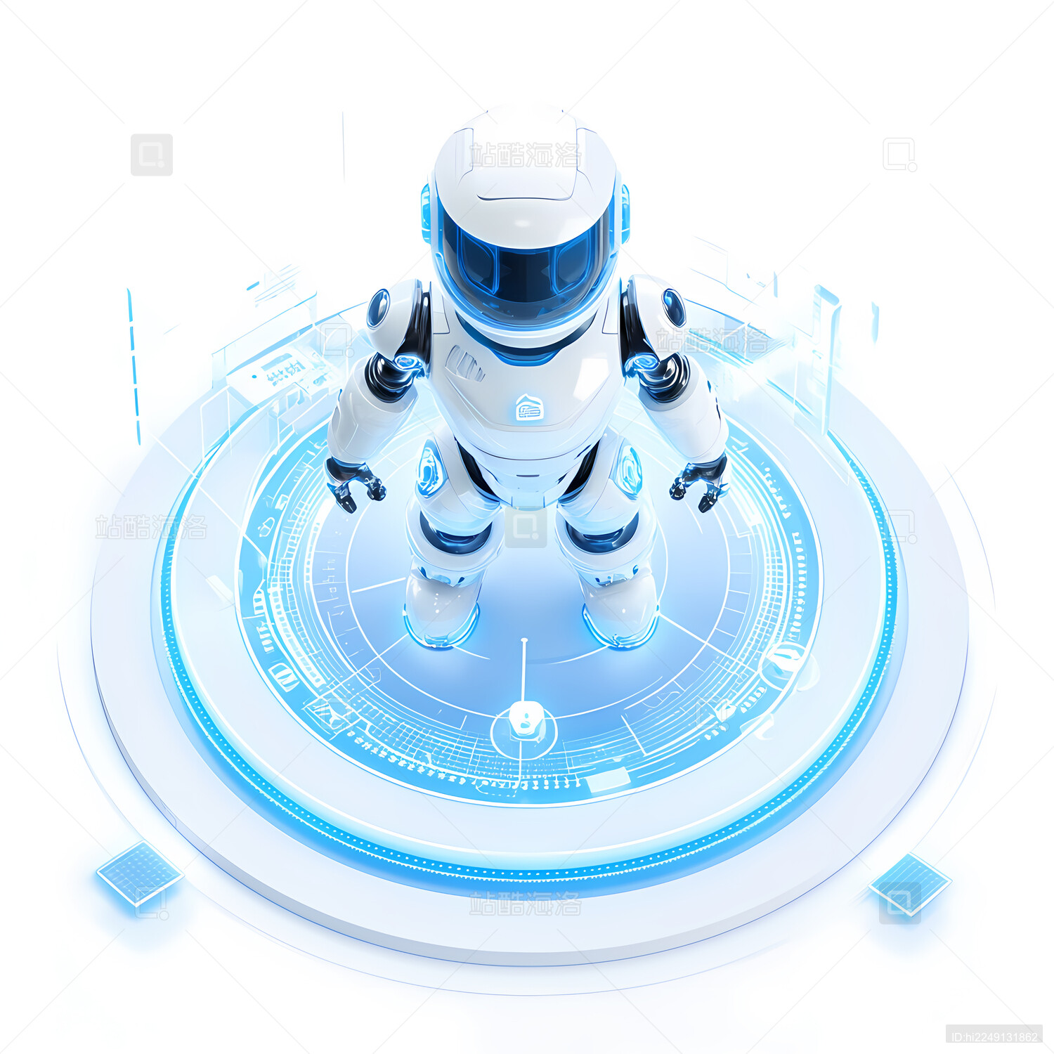 科技行业3D毛玻璃质感图标