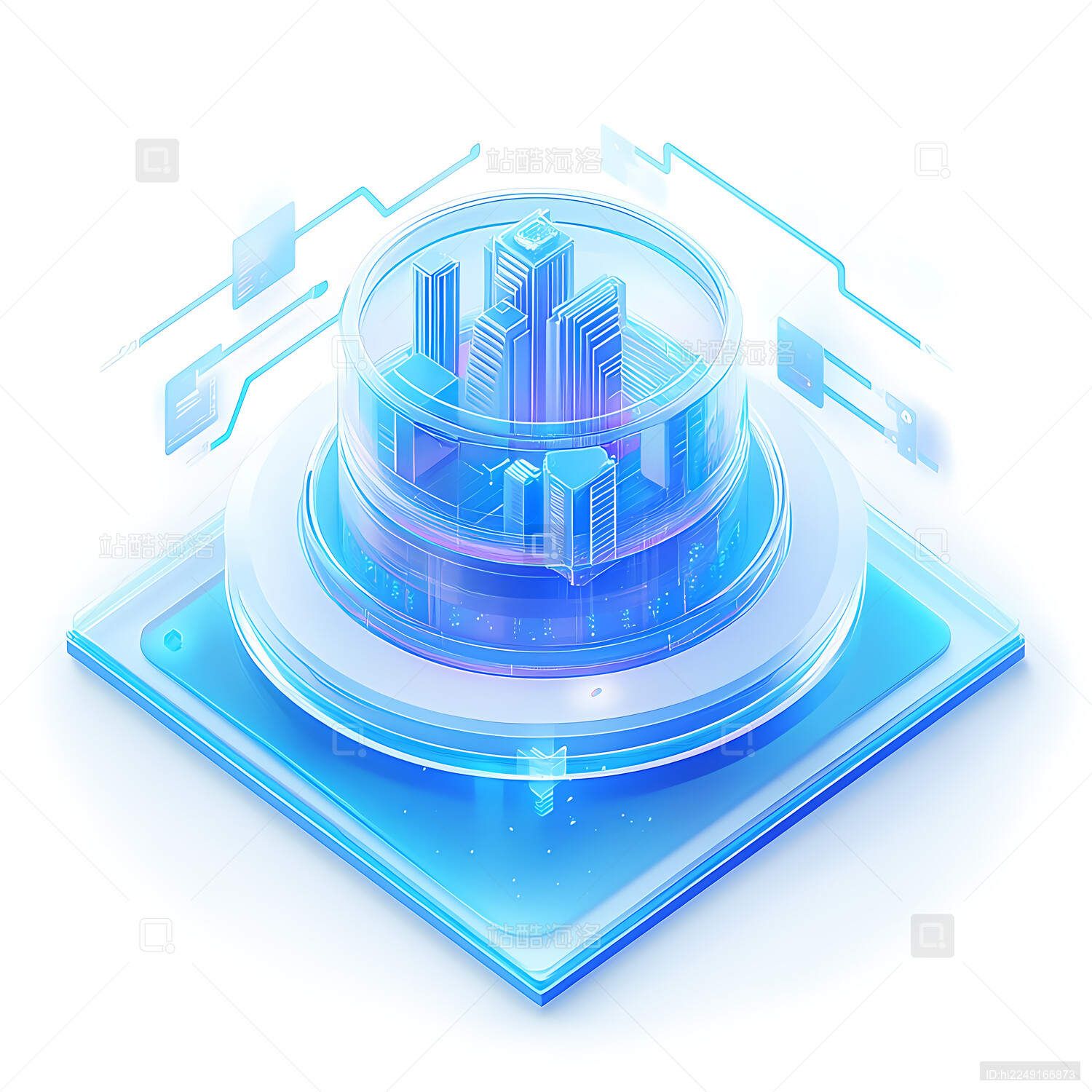 数据科技3D毛玻璃质感icon