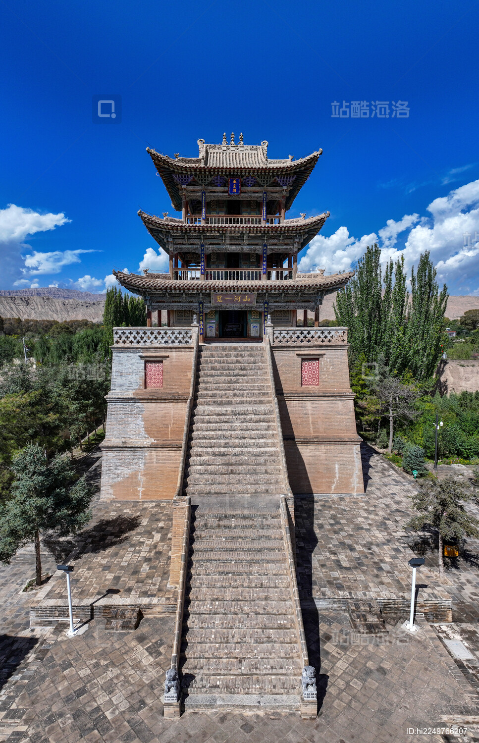 青海省海南州贵德县贵德古城玉皇阁景区航拍