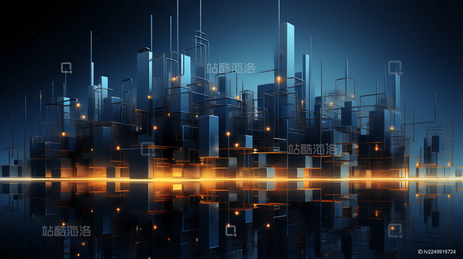 科技光点跳动链路背景图