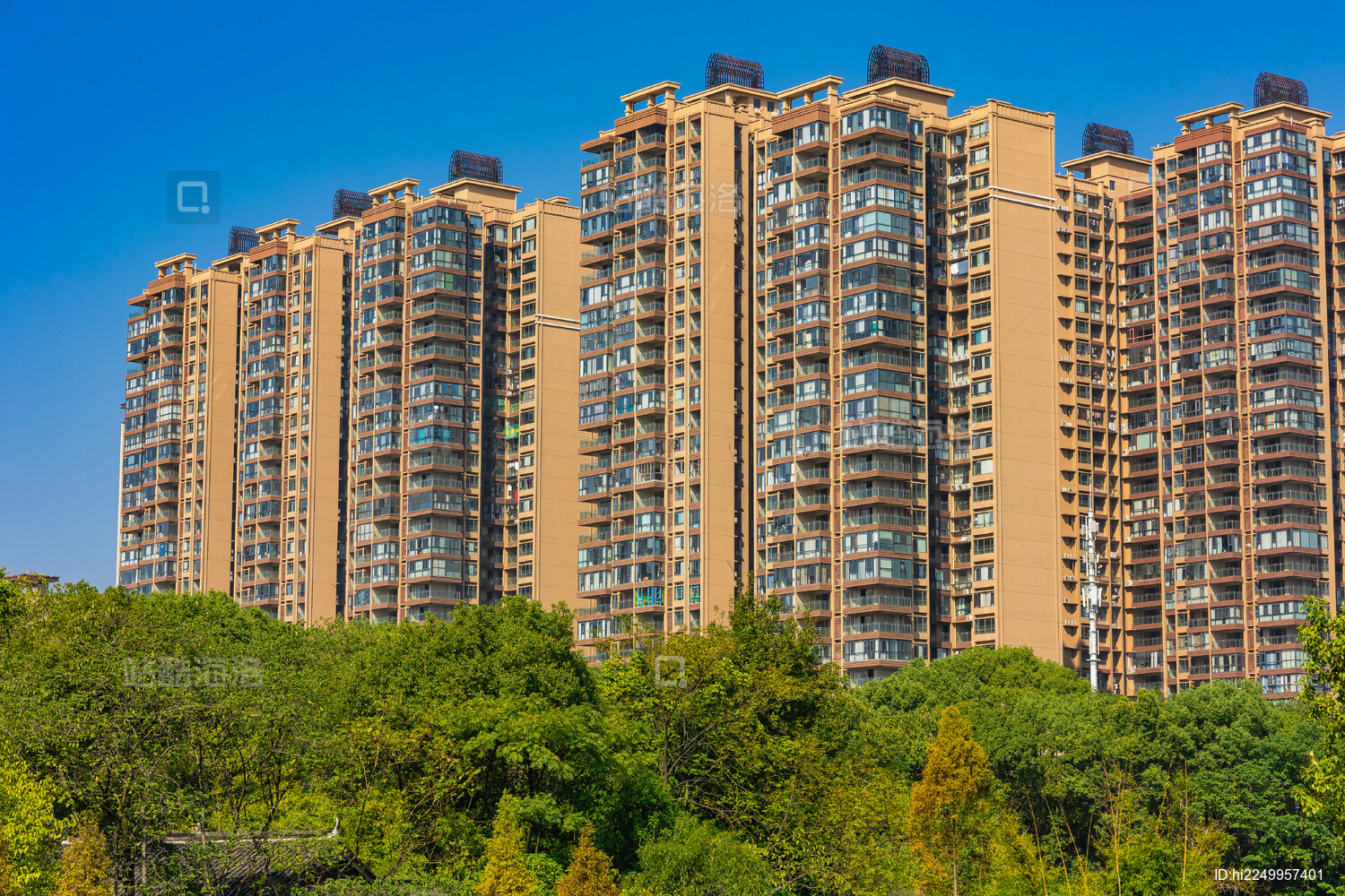 城市新区的高端住宅风光