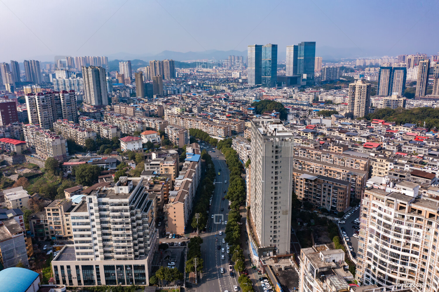 航拍江西萍乡市城市风光