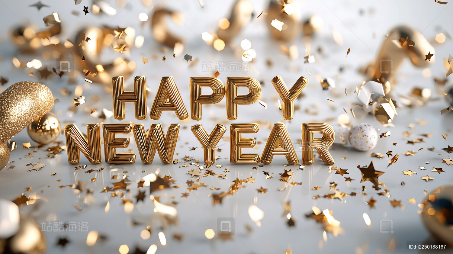 happynewyear新年快乐3d字体