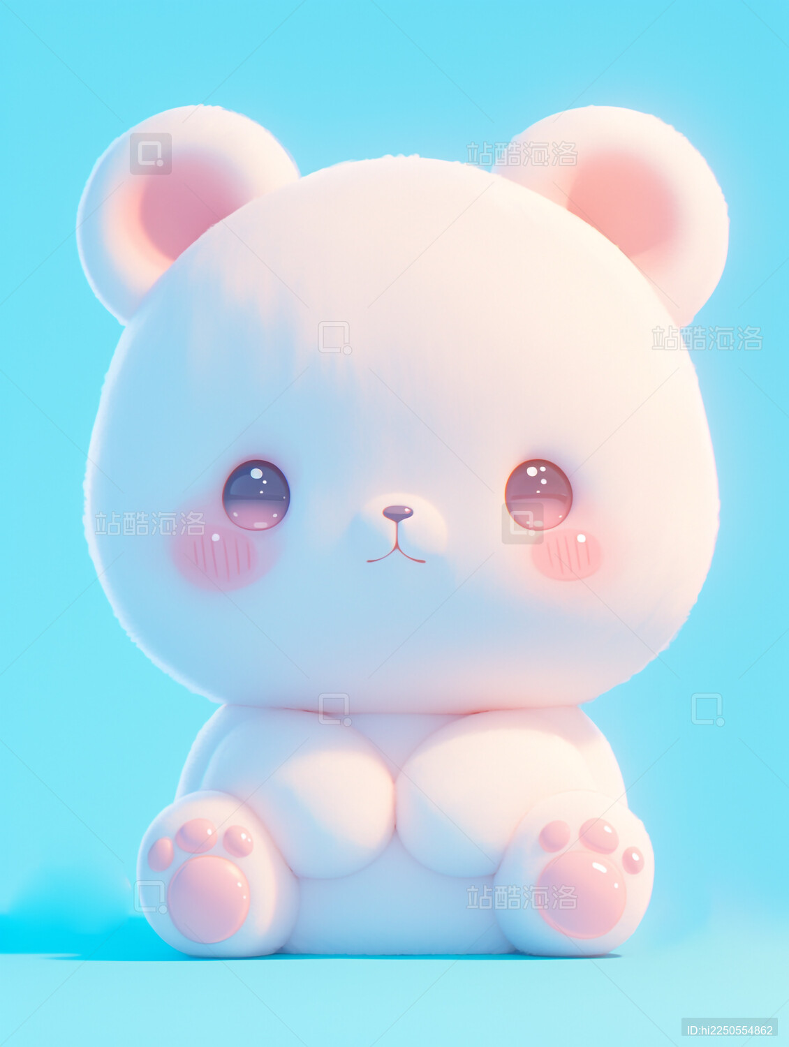 一只卡通毛绒玩具熊公仔