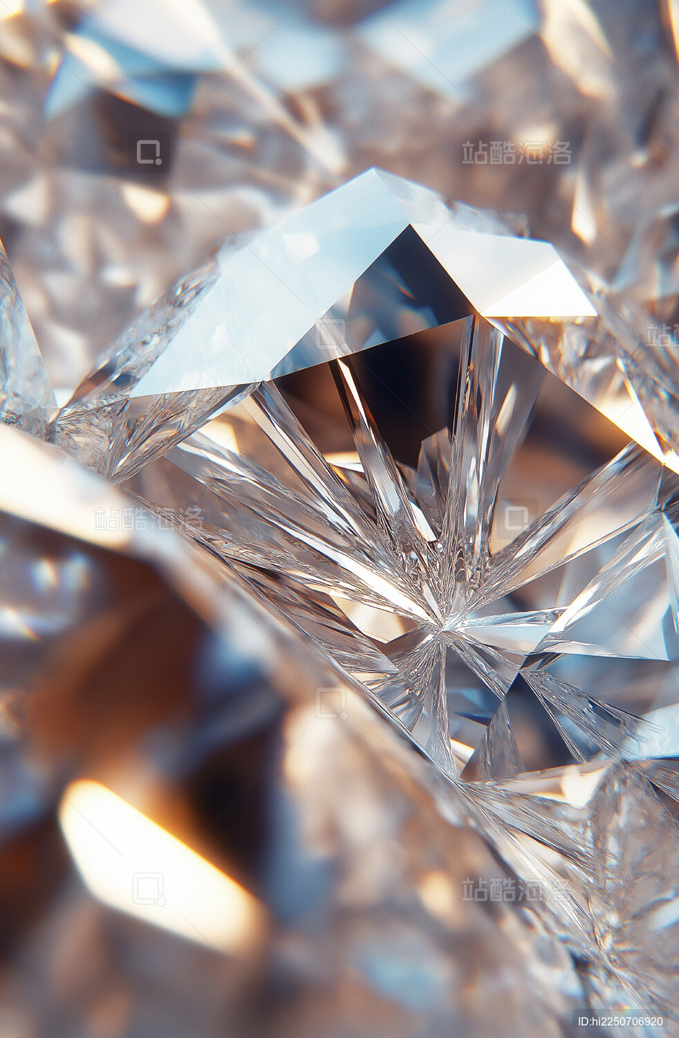 璀璨钻石特写奢华背景