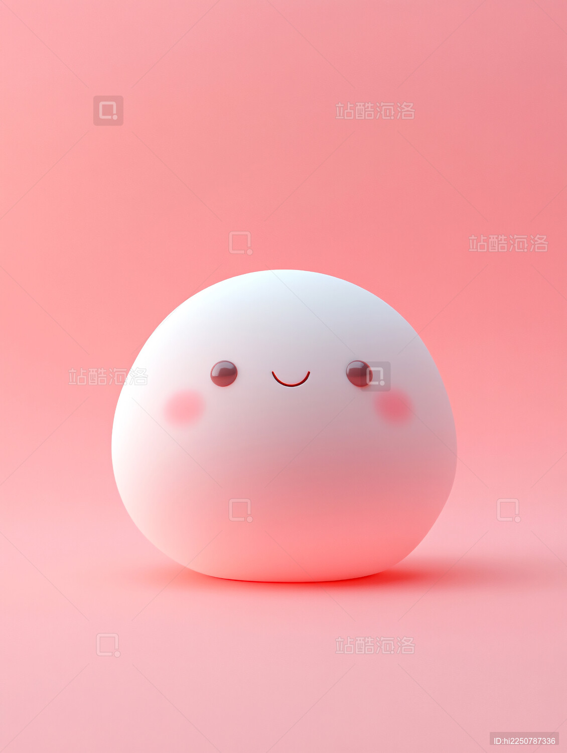 3d卡通可爱汤圆插画