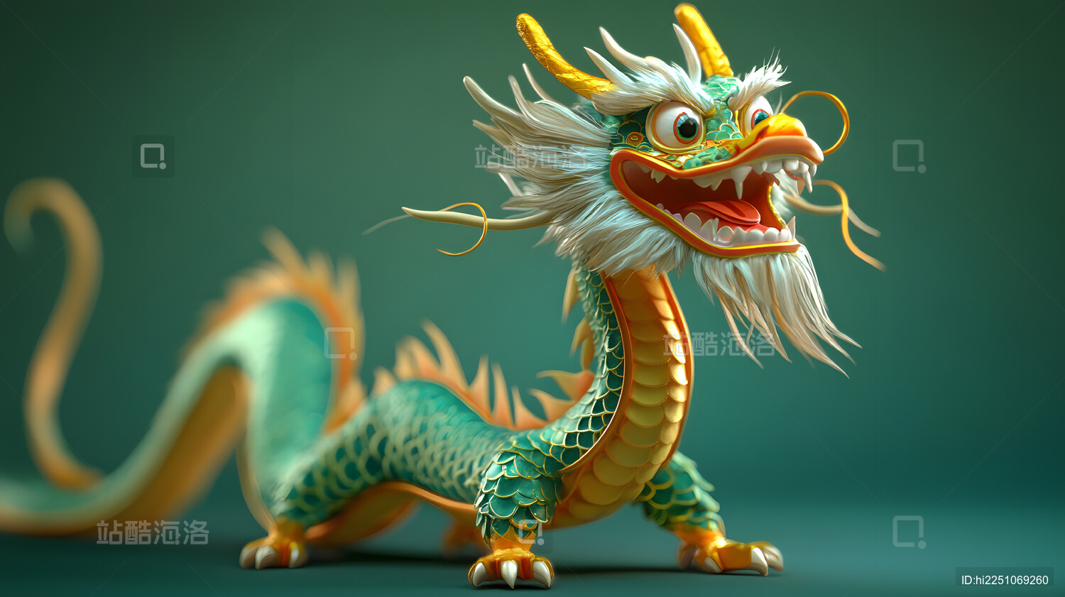 3d卡通中国龙形象设计