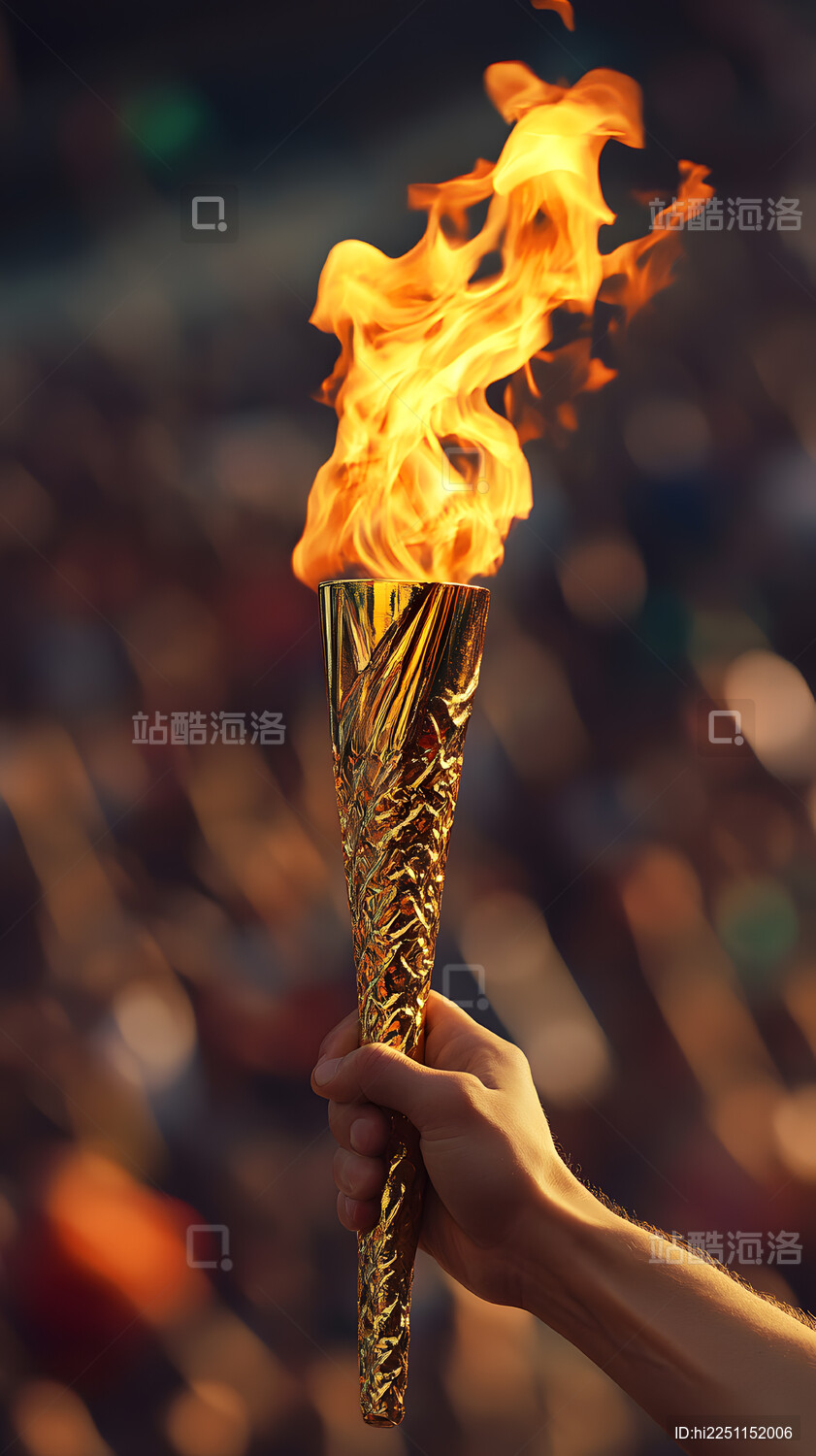 火炬传递奥运圣火熊熊燃烧