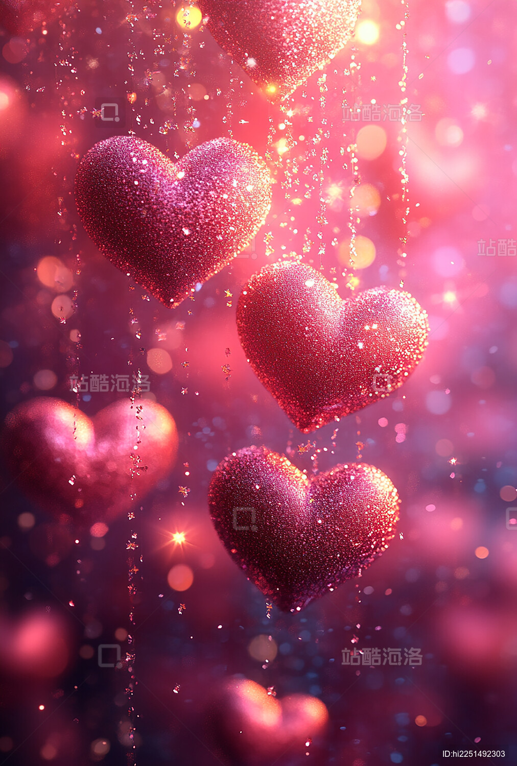 爱情情人节七夕桃心背景