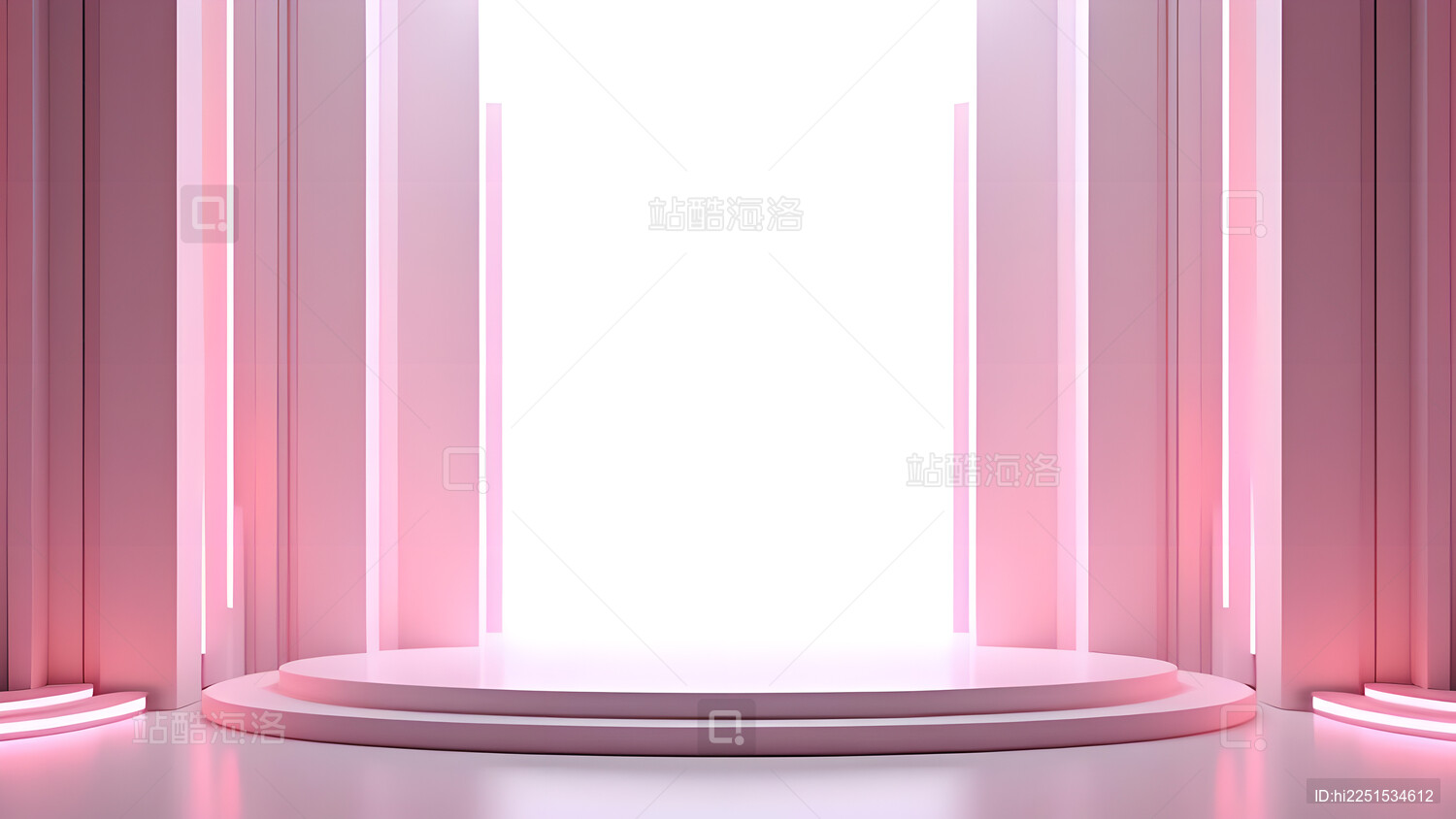 粉色舞台展台3D立体背景