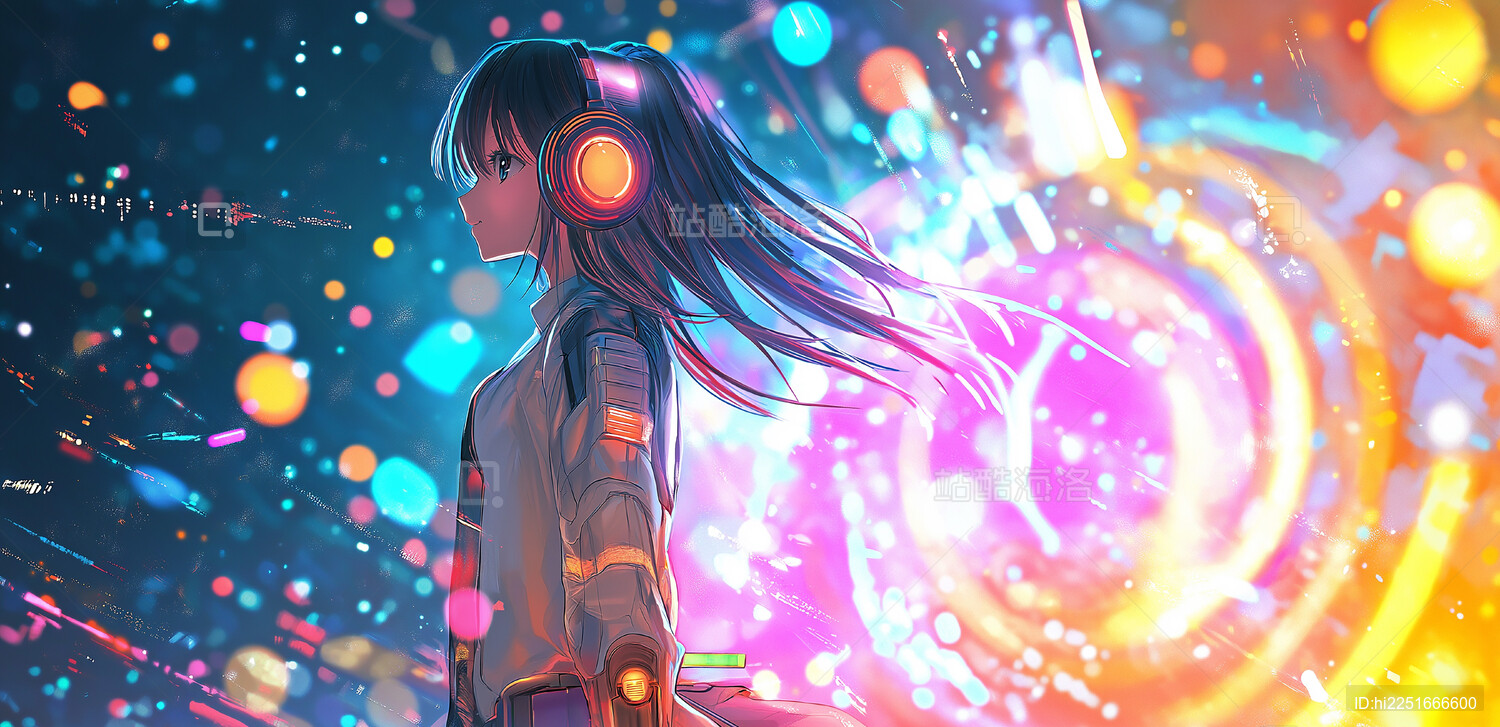 梦幻少女未来科技背景