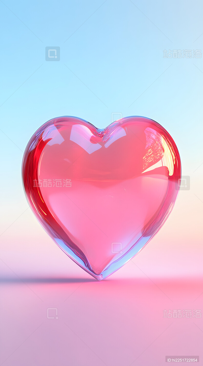 3d立体粉色爱心