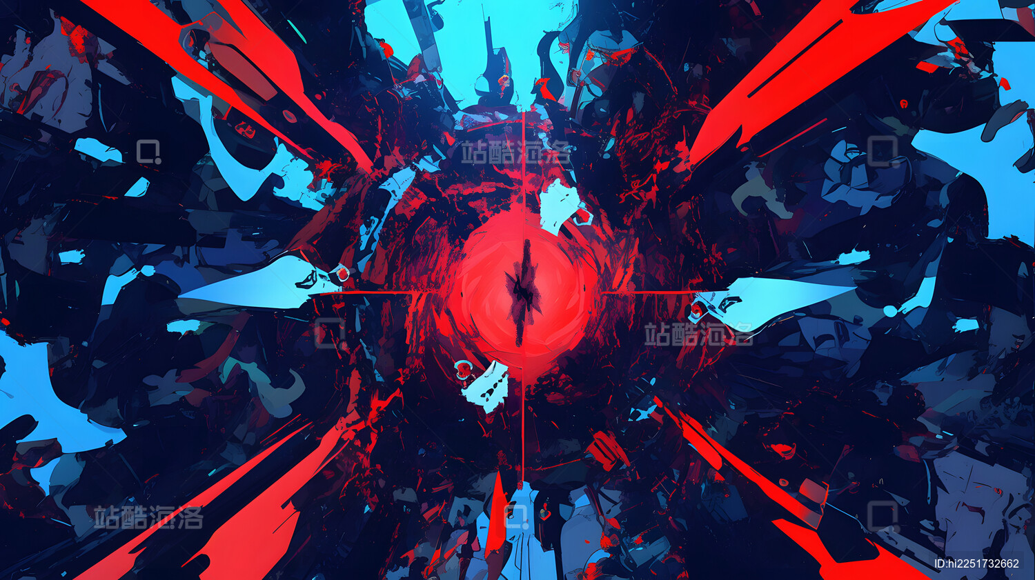 抽象红蓝线条背景