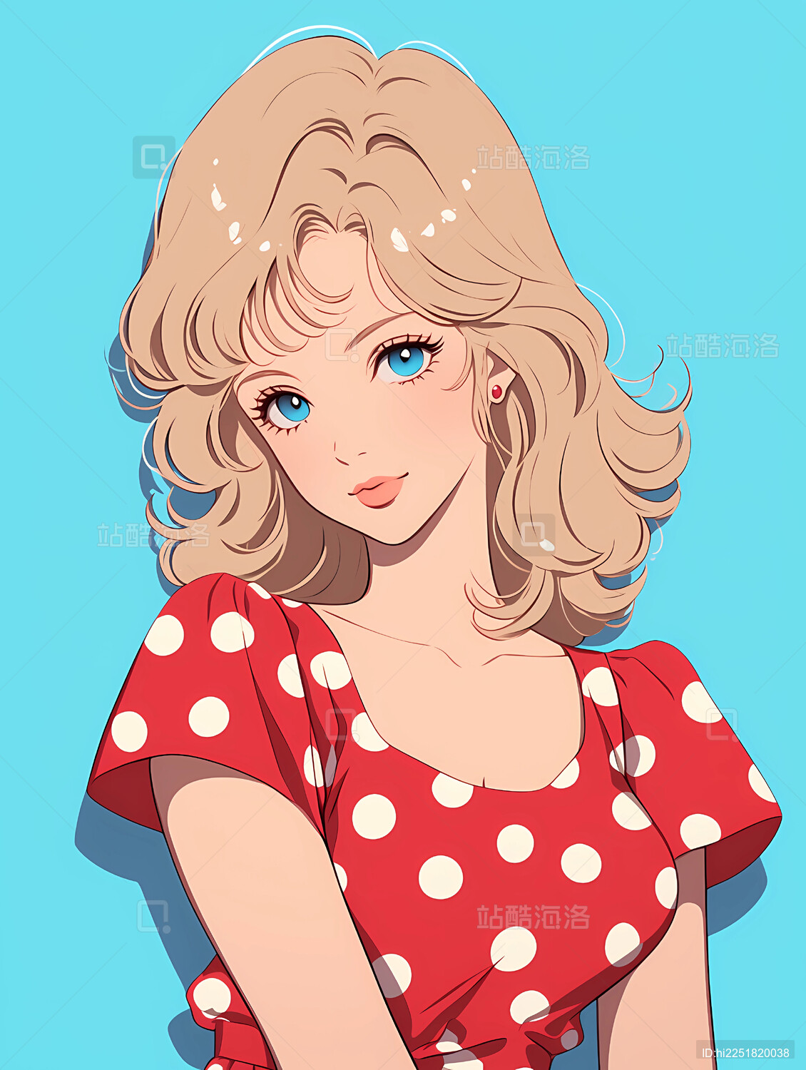 复古漫画女孩头像