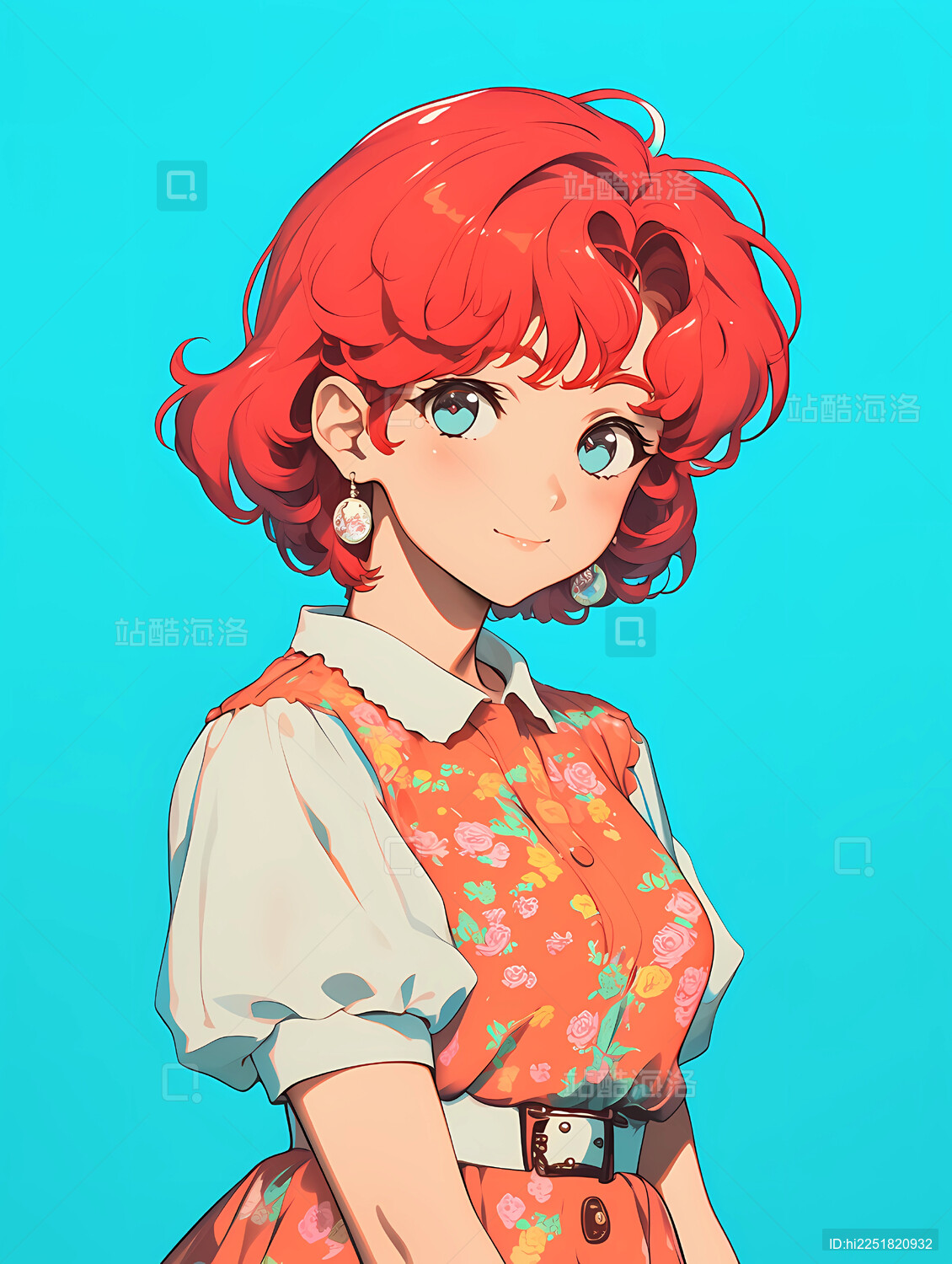 复古漫画女孩头像