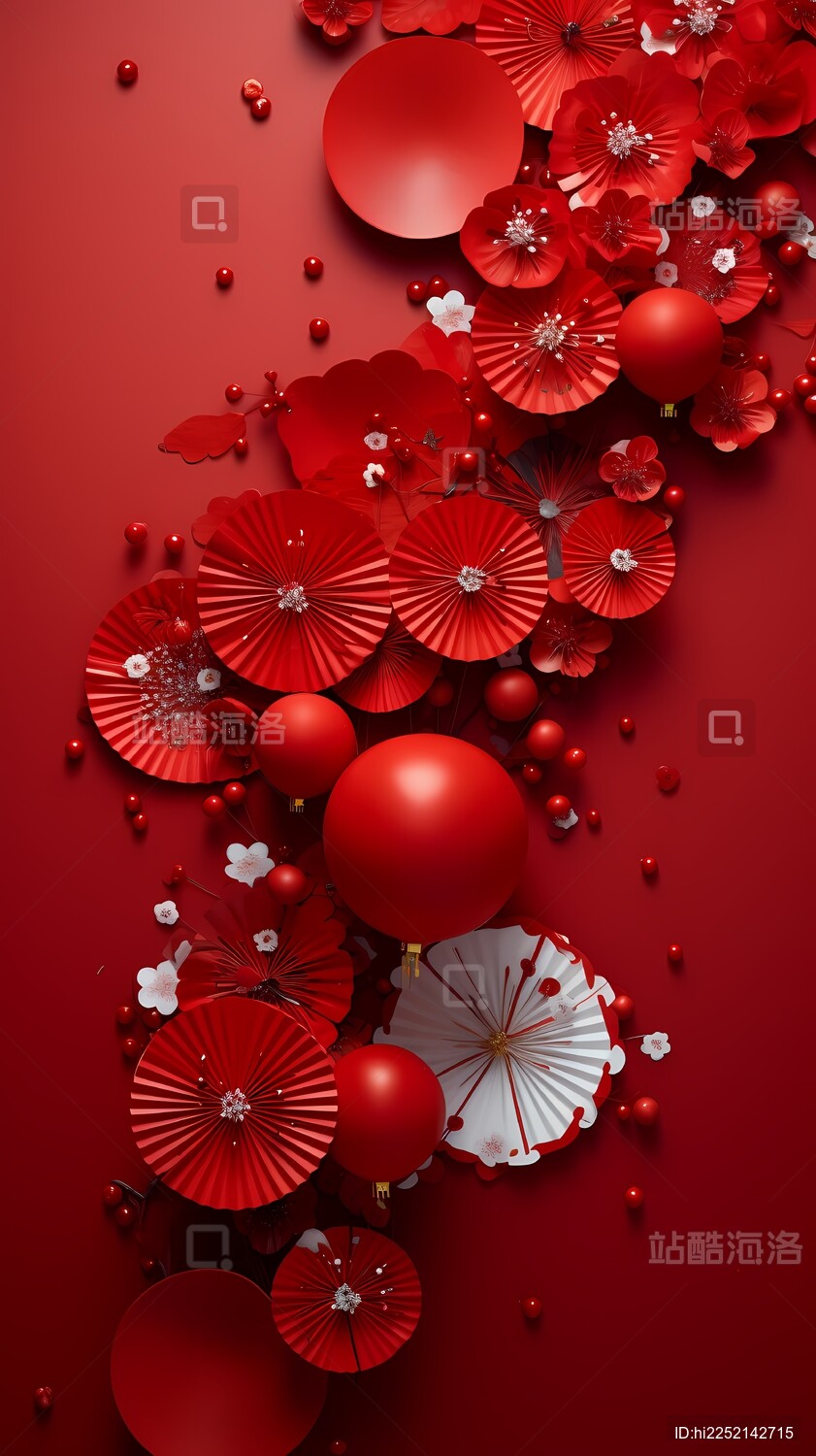 红色节日海报背景