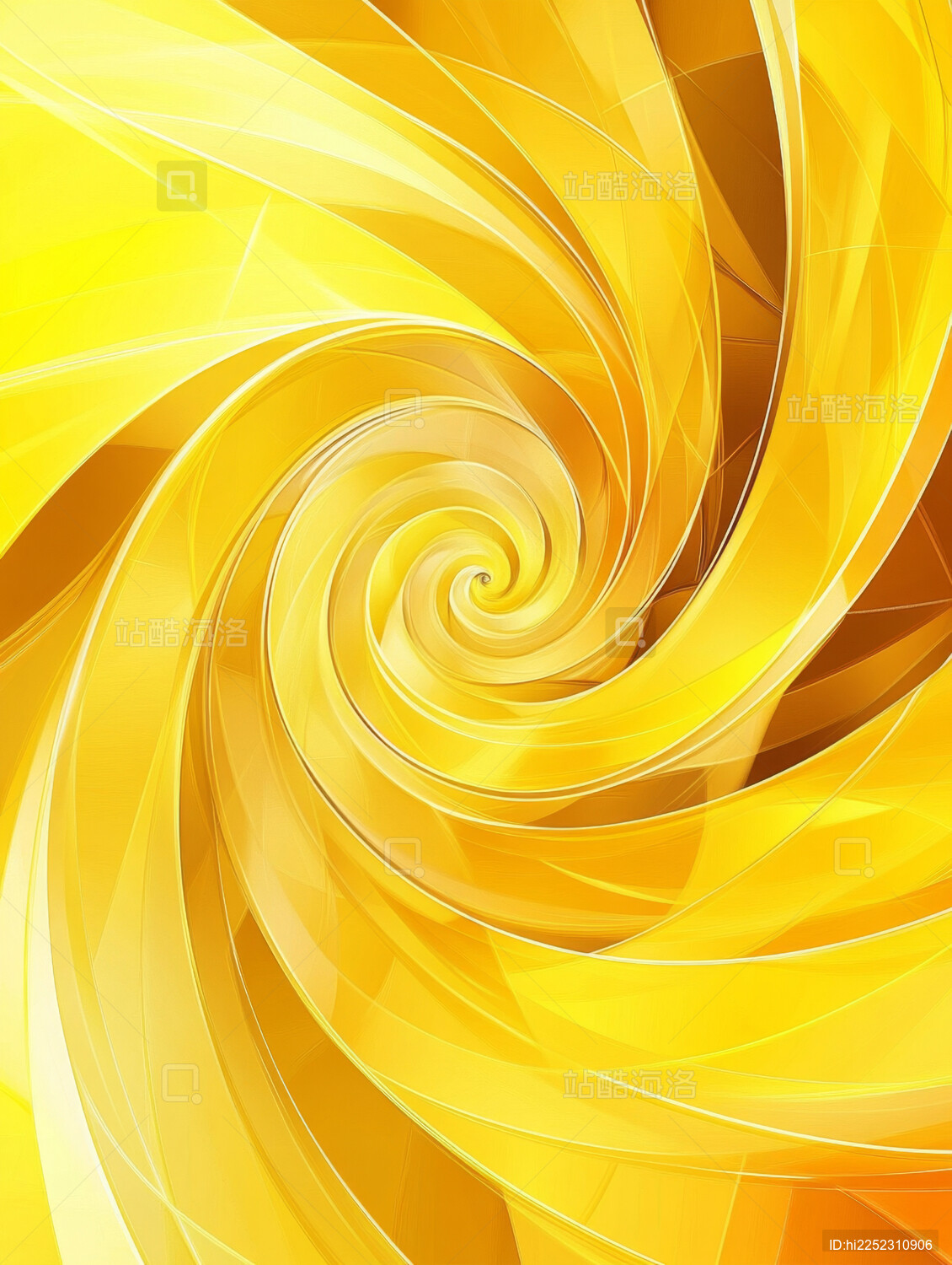 金色螺旋抽象图案
