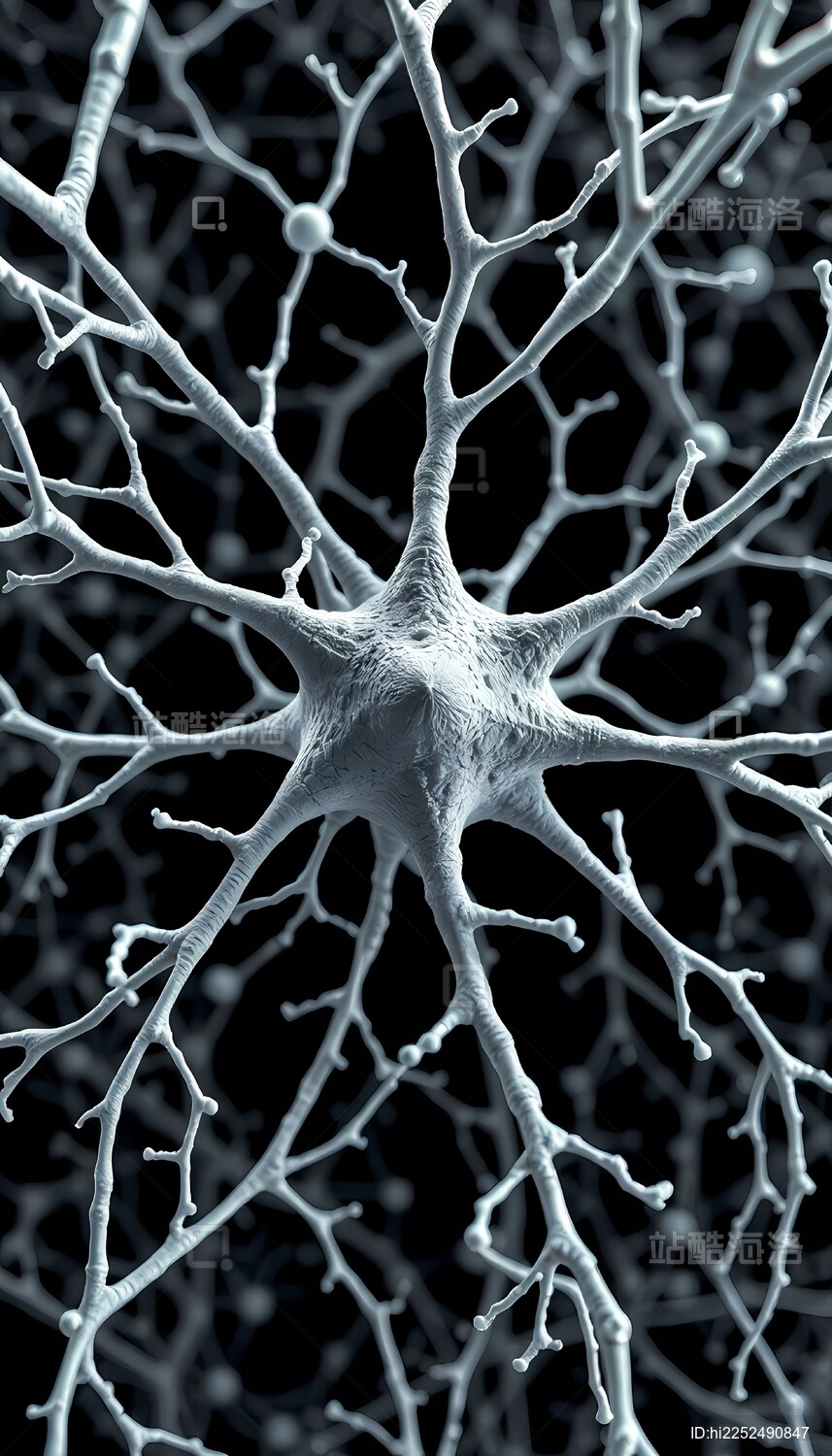 神经元细胞精细结构特写