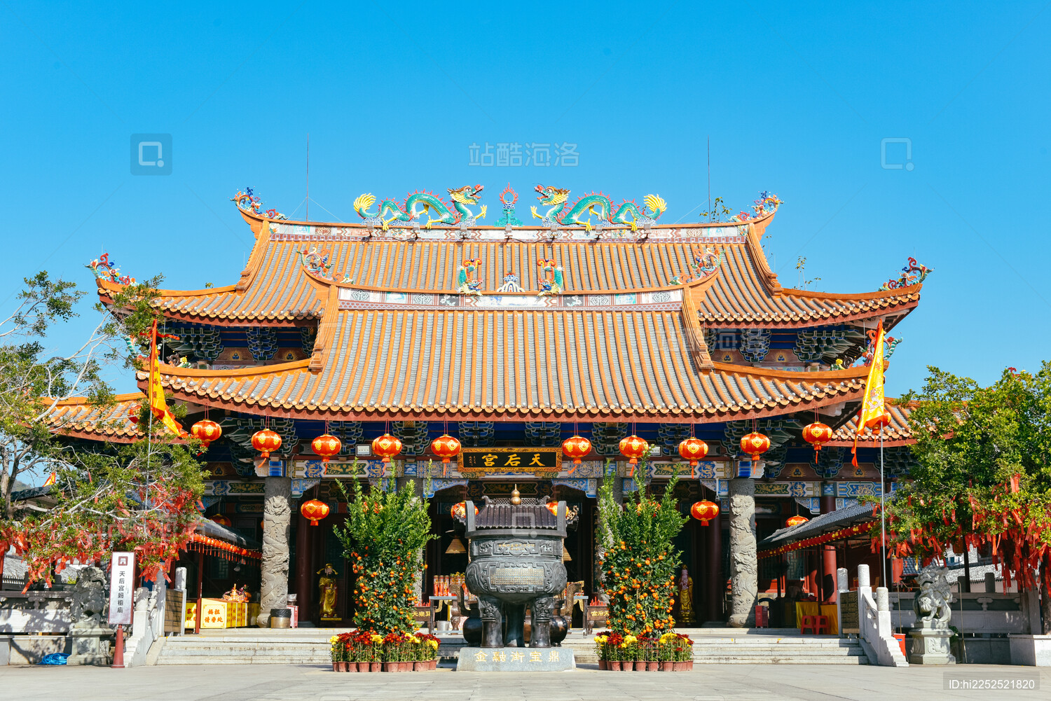 广东省惠州市巽寮湾天后宫1月冬季风景