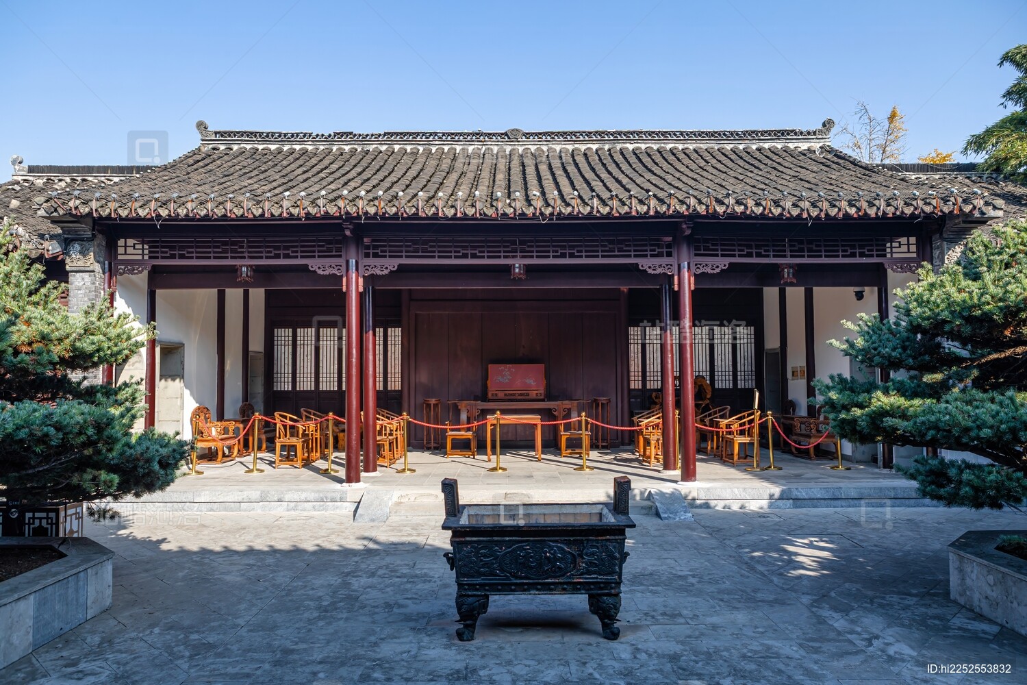 泰州桃园和孔尚任故居的秋景