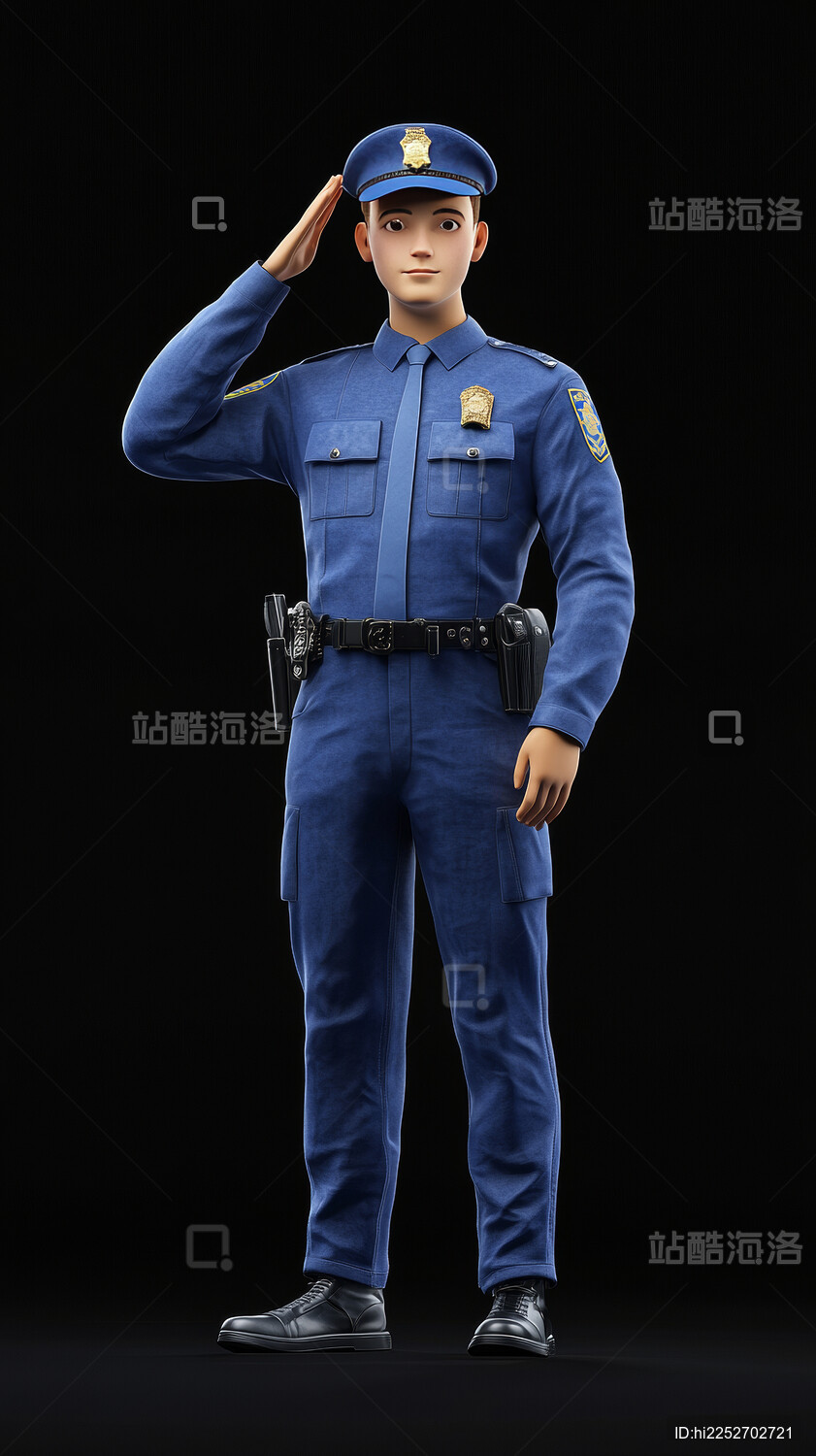 英姿飒爽的警官