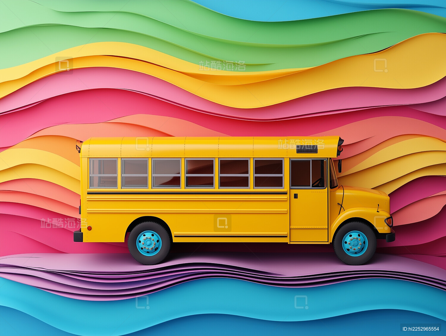 一辆卡通校车
