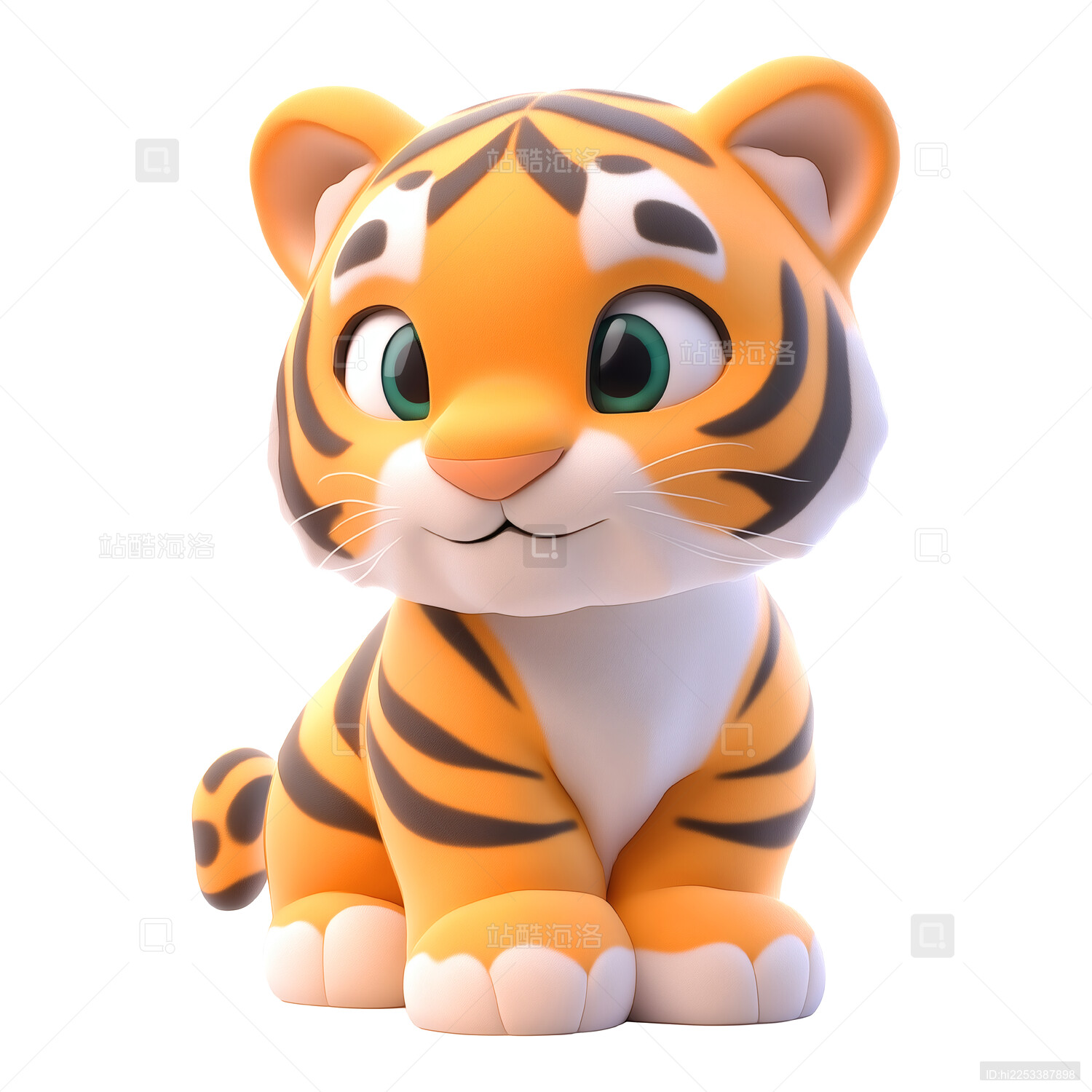 一只3d卡通老虎