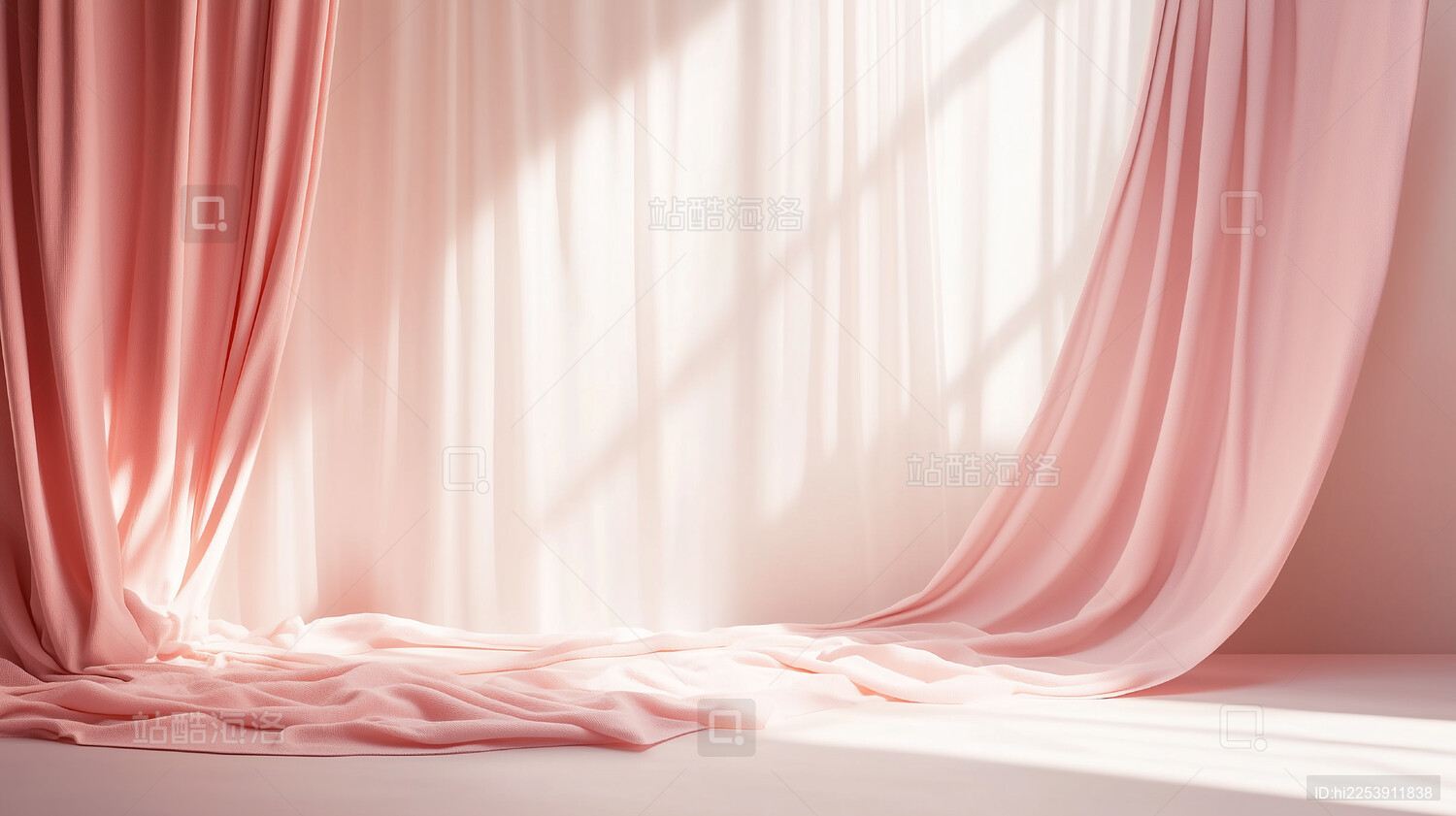 柔彩美妆展示背景