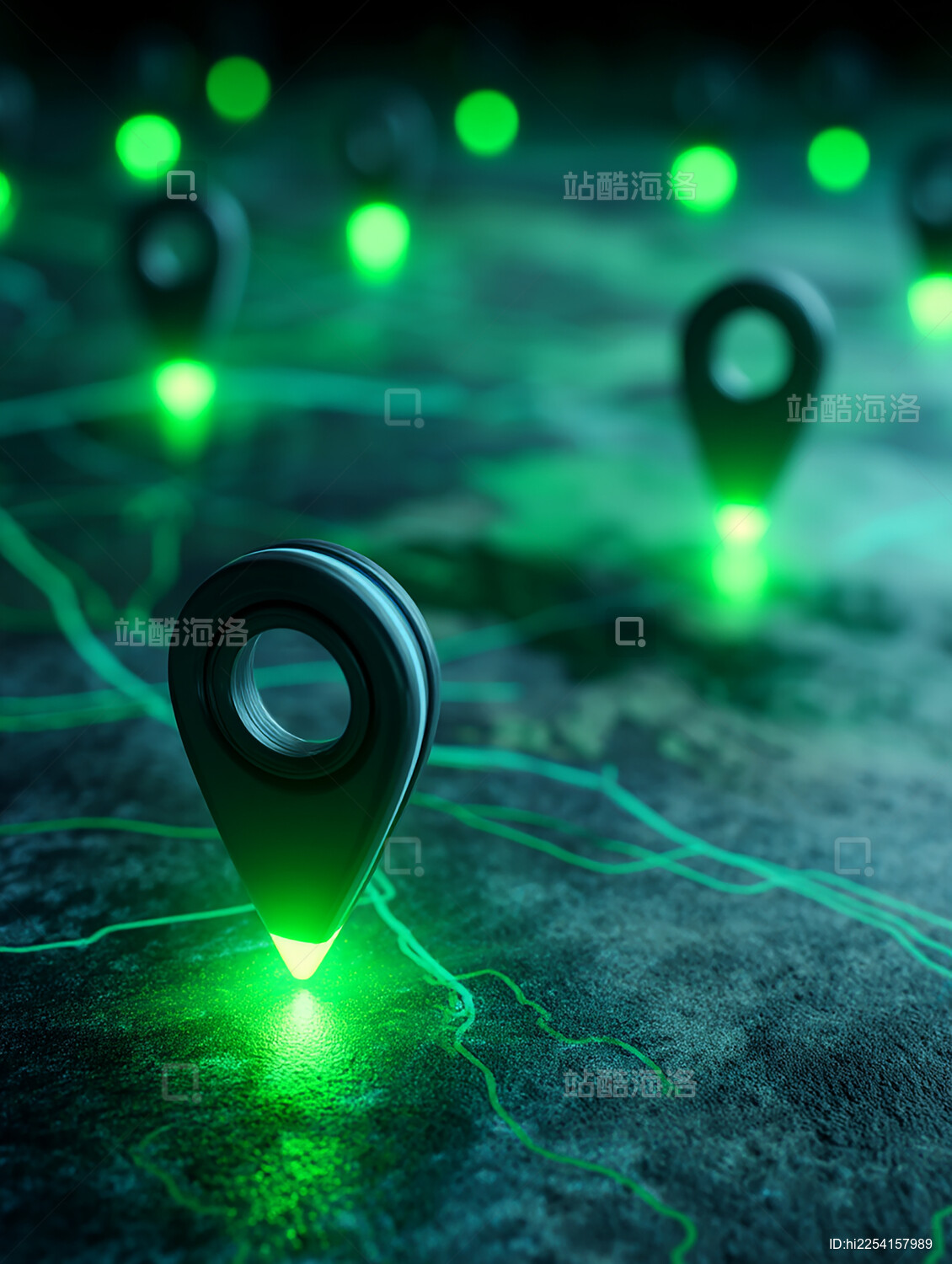 路线标记旅行目的地导航仪概念