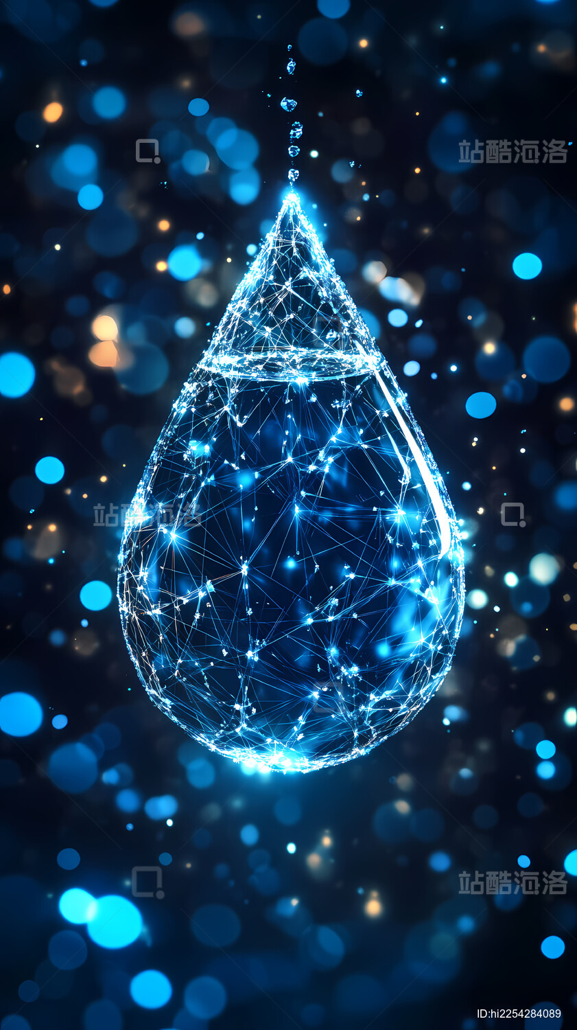 蓝色水滴星空图