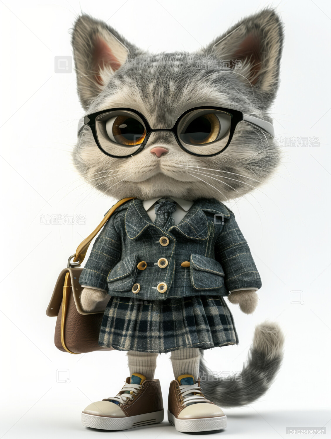 猫咪拟人化插画