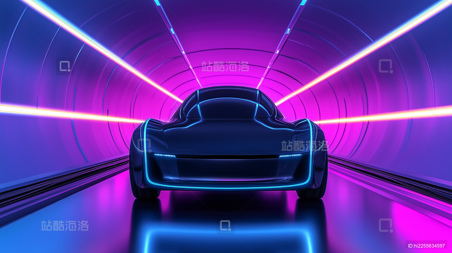 电动概念车前视设计