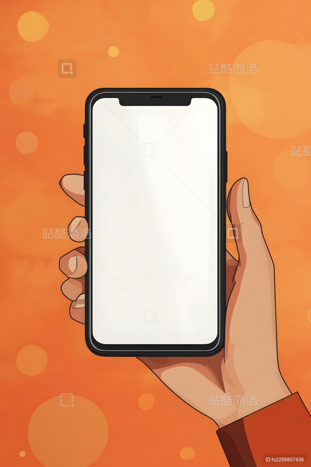 白屏上的简约图形与文字